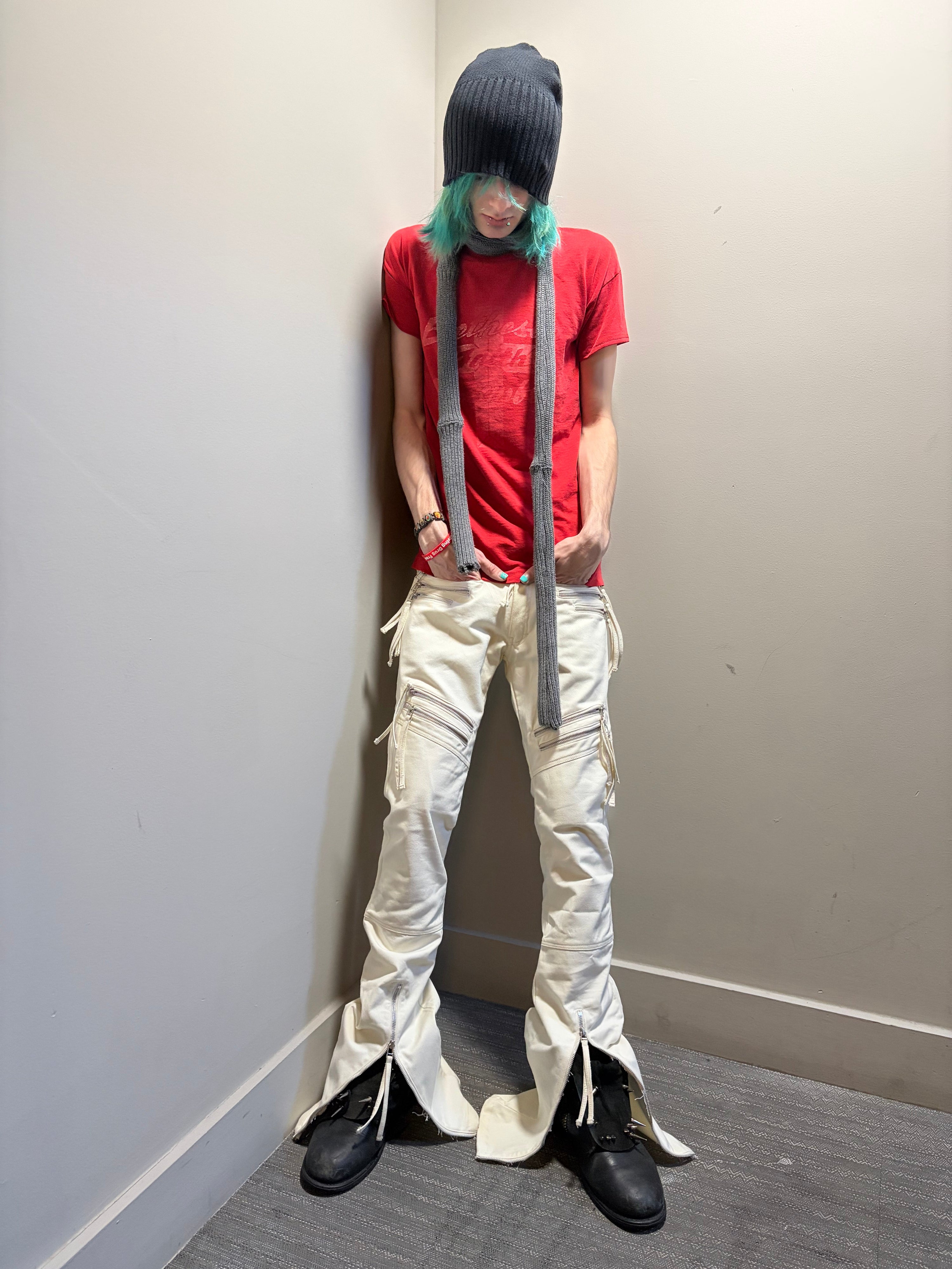 Zipper Pants (Off-White)