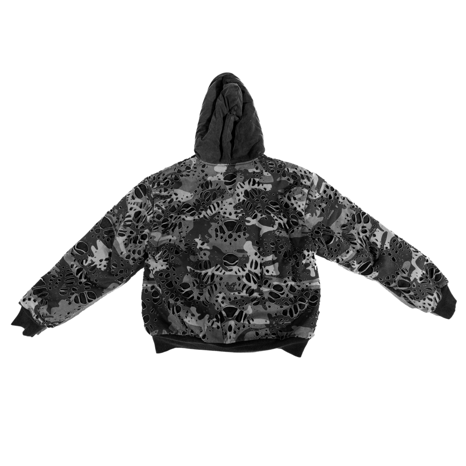 BL MUDCAMO BURNEDWEB DENIM BOMBER