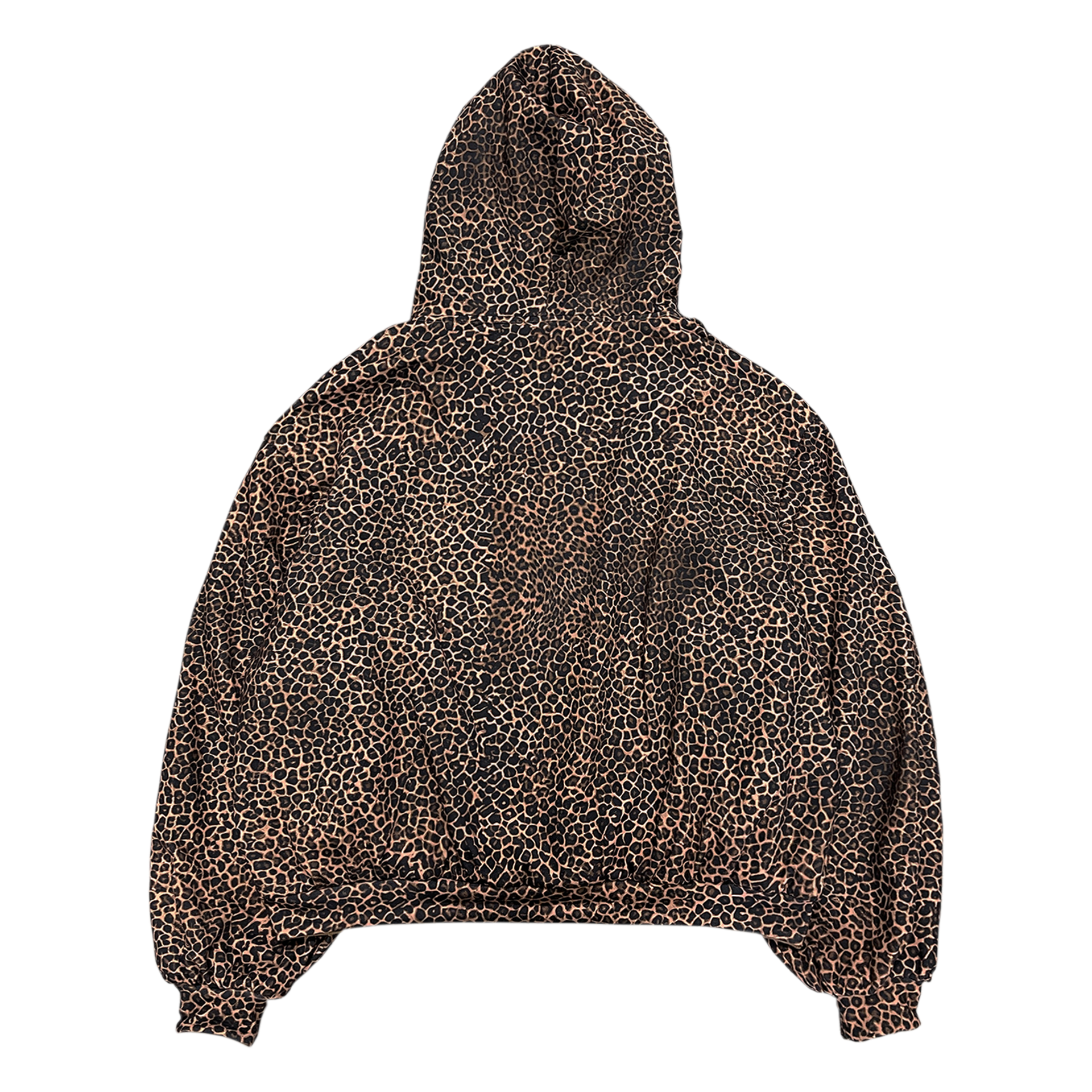 CHEETAH/BEIGE CANVAS HEAVYWEIGHT REVERSIBLE ZIP UP