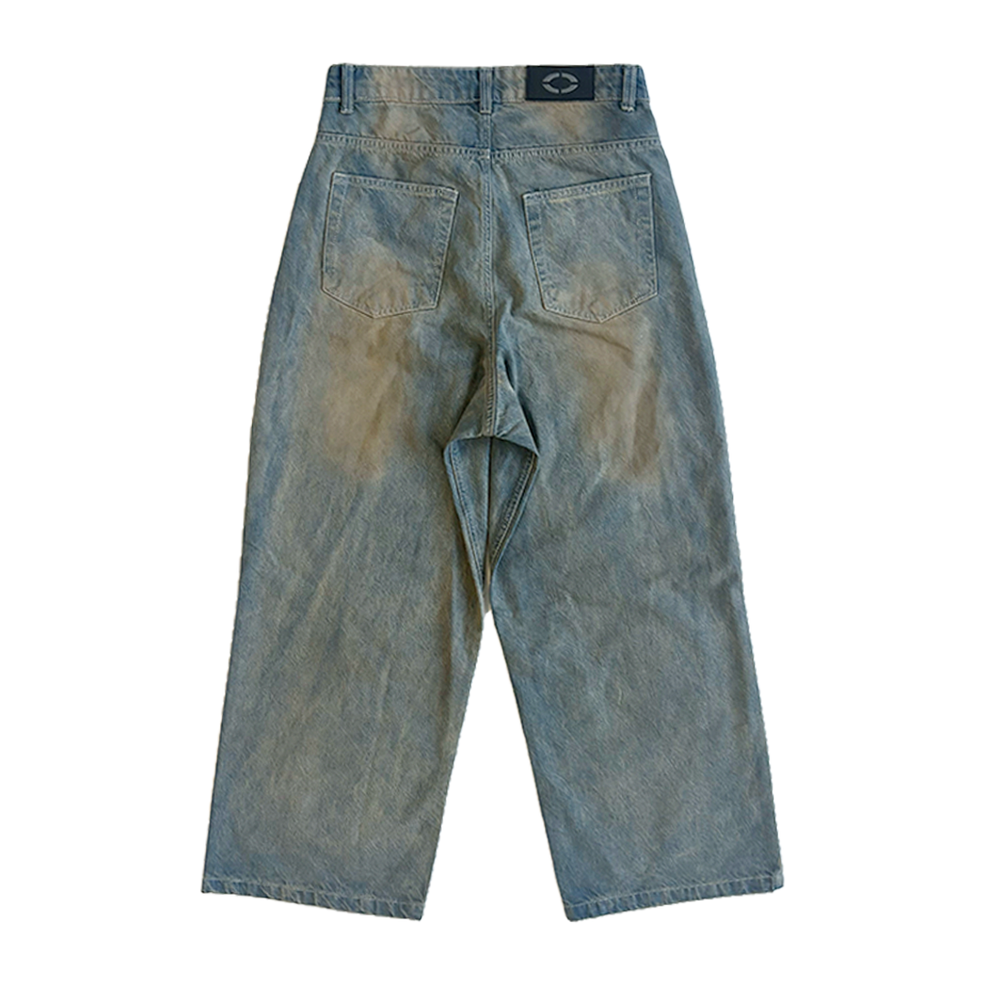 WIDE LEG DENIM, MUD WASH