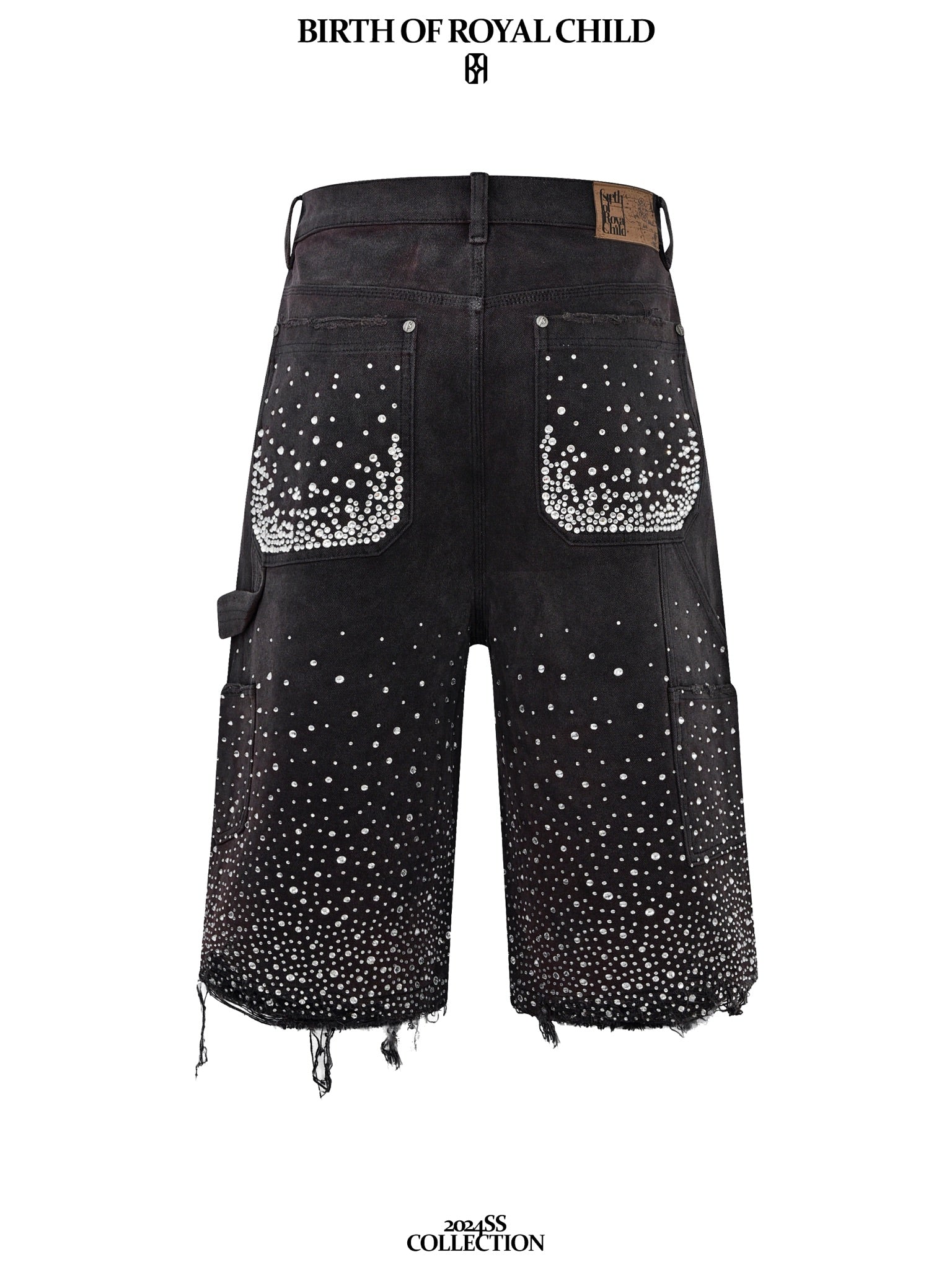 Redial 20k Diamond Jorts in Washed Black