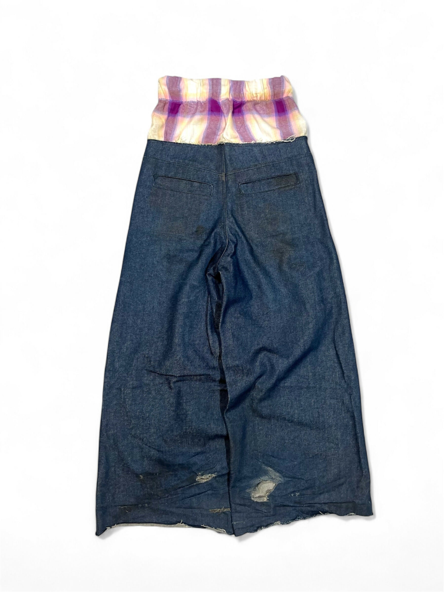 stacked flannel denim (purple)