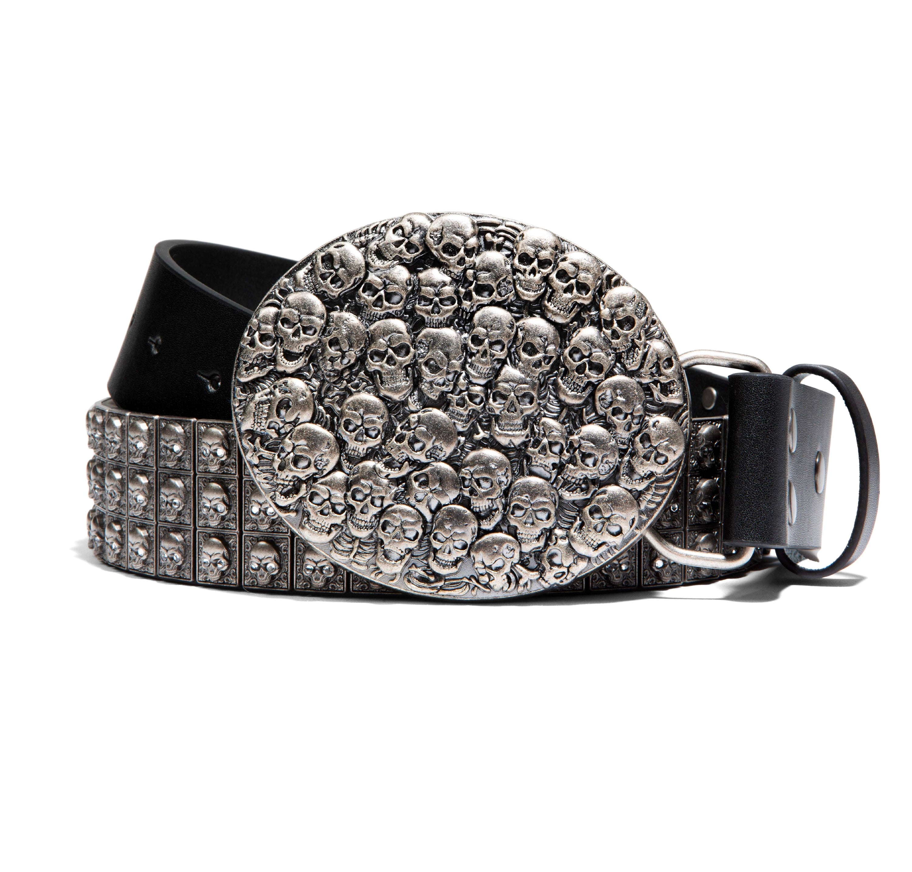 Chrome Skullpile Belt