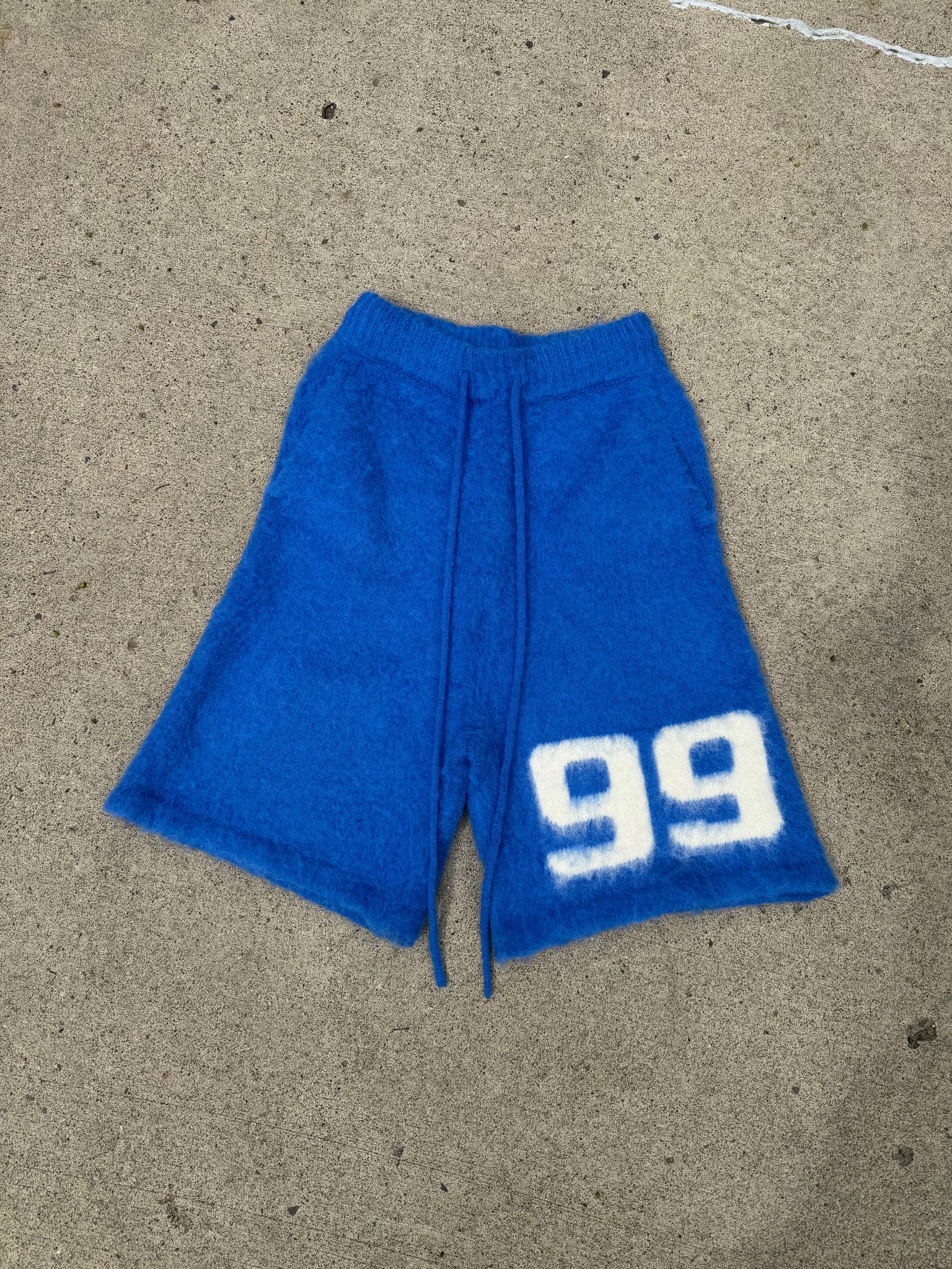 Mohair Shorts Royal Blue