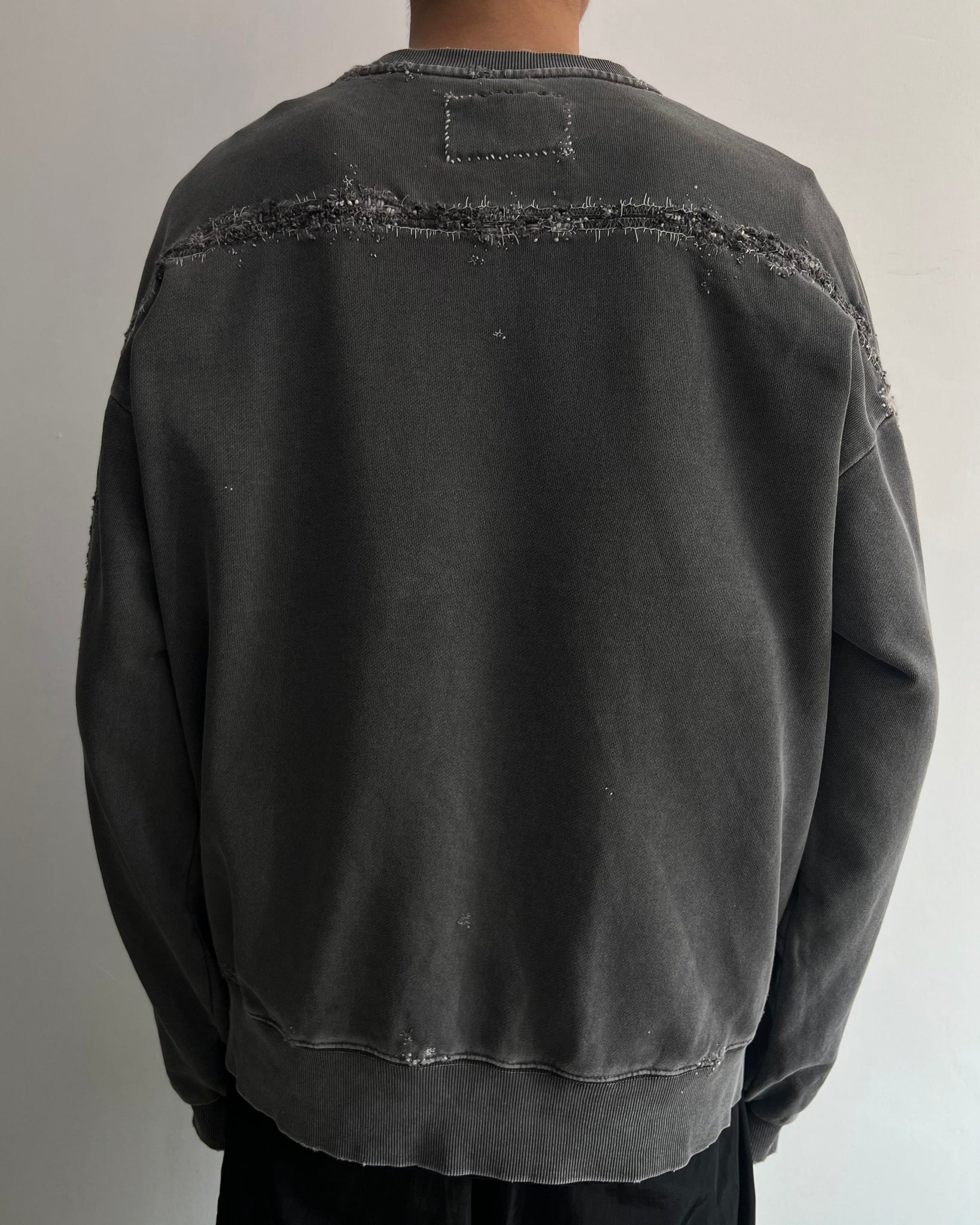 """Embroidered Grey Sweater
