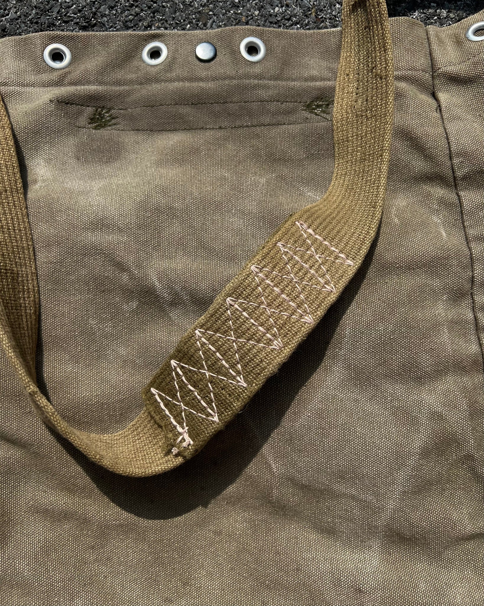 ""Military Canvas Crossbody Bag