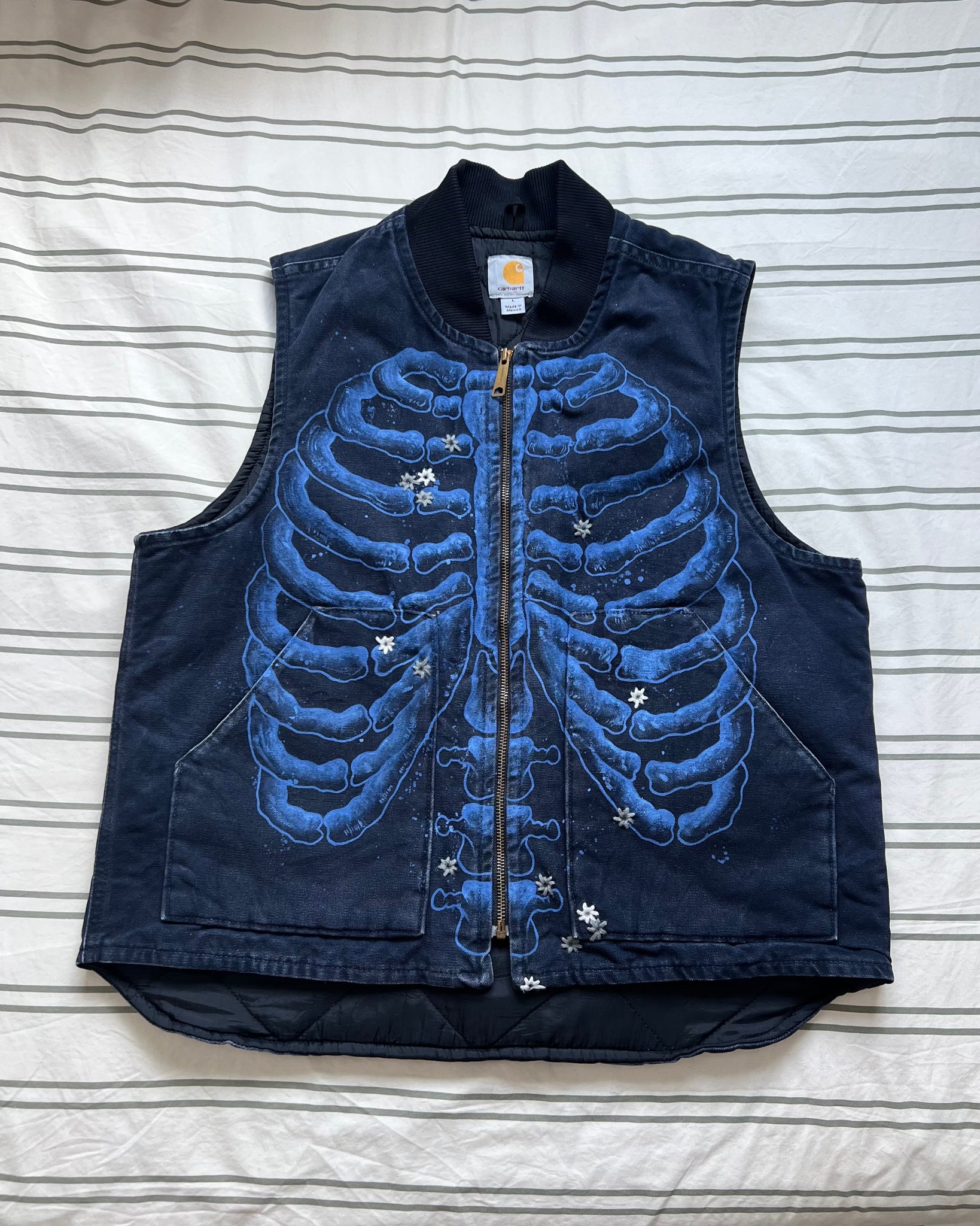 ""SKELETON' Blue Vest