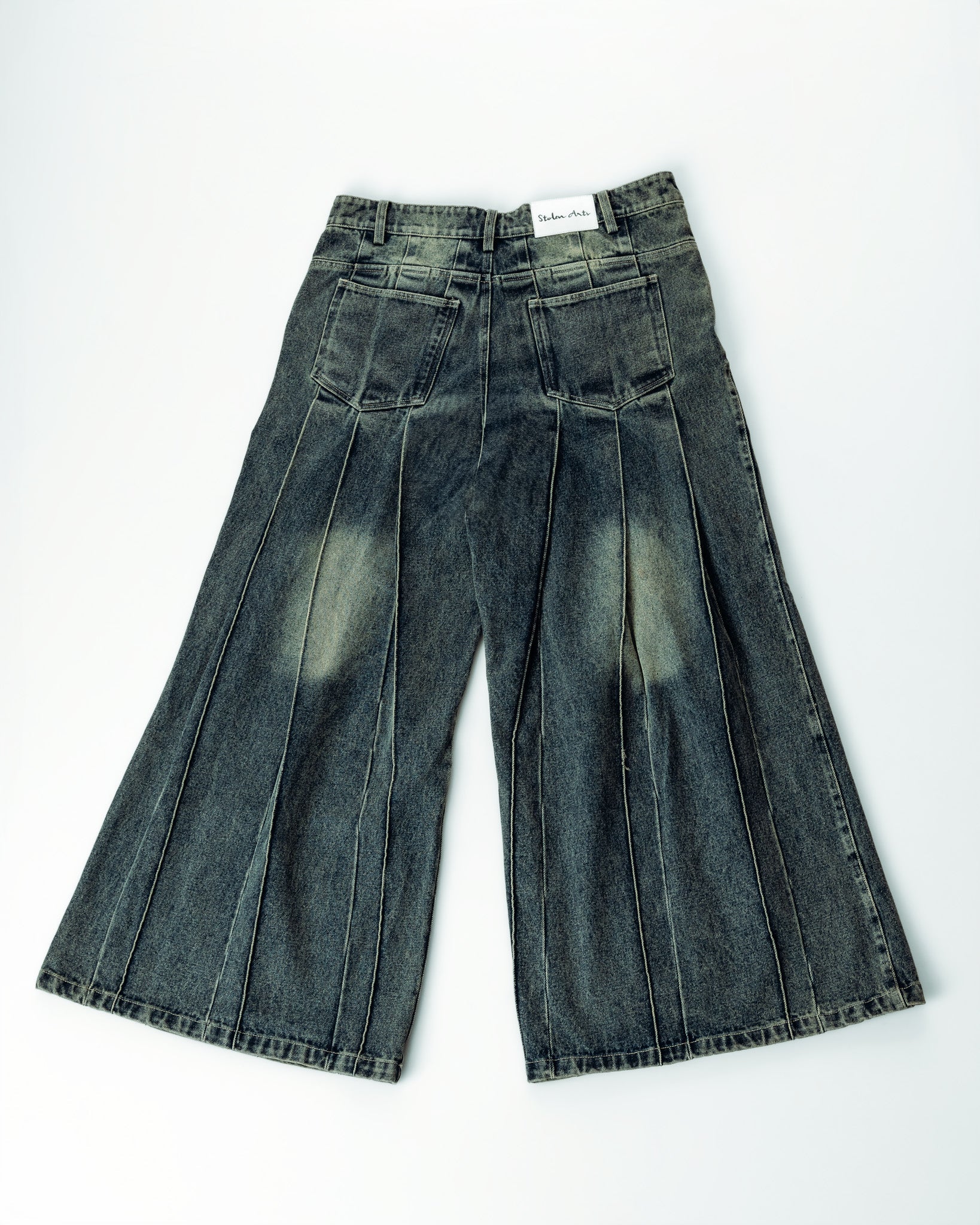 Pleated Denim
