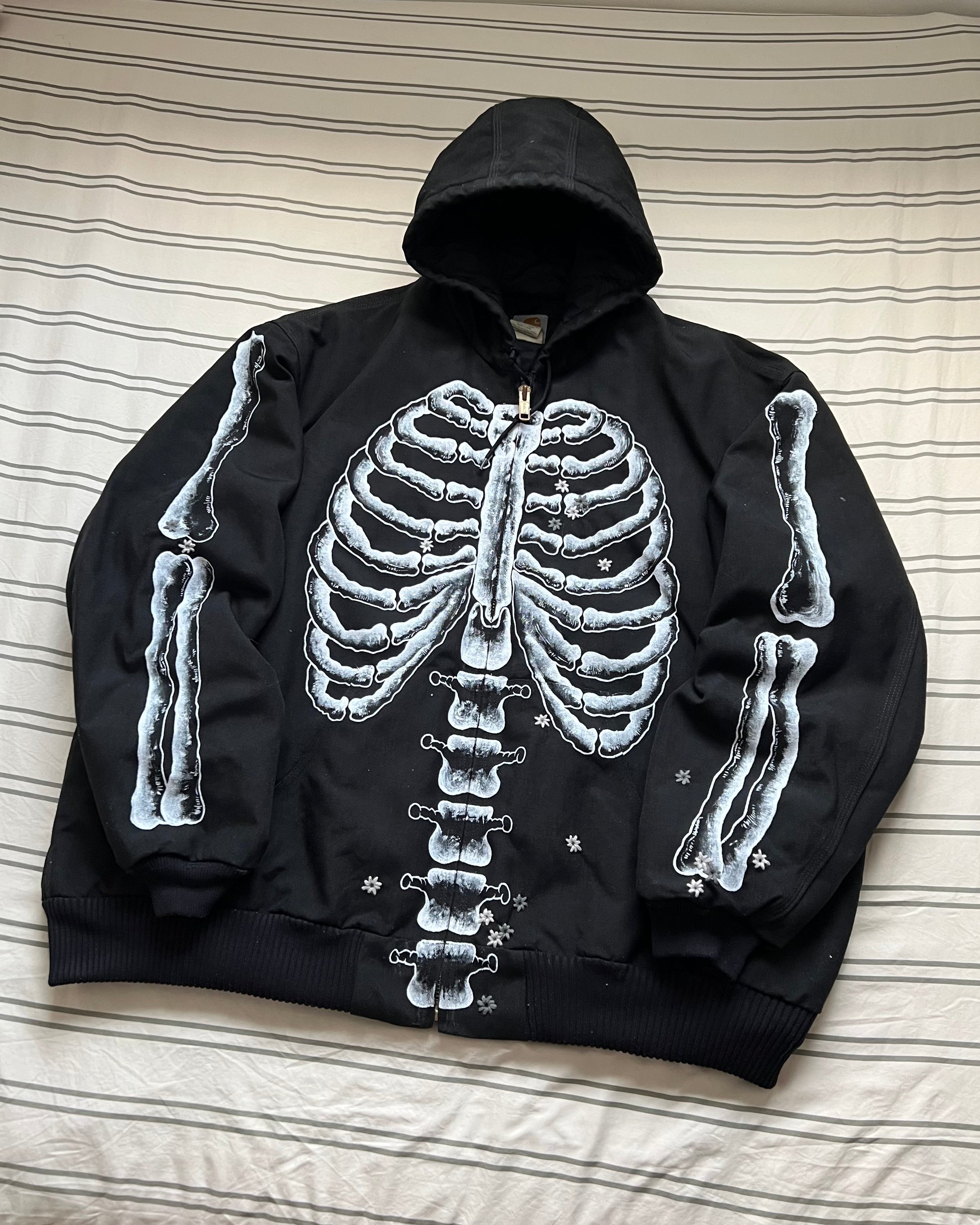 ""SKELETON Black Hoodie
