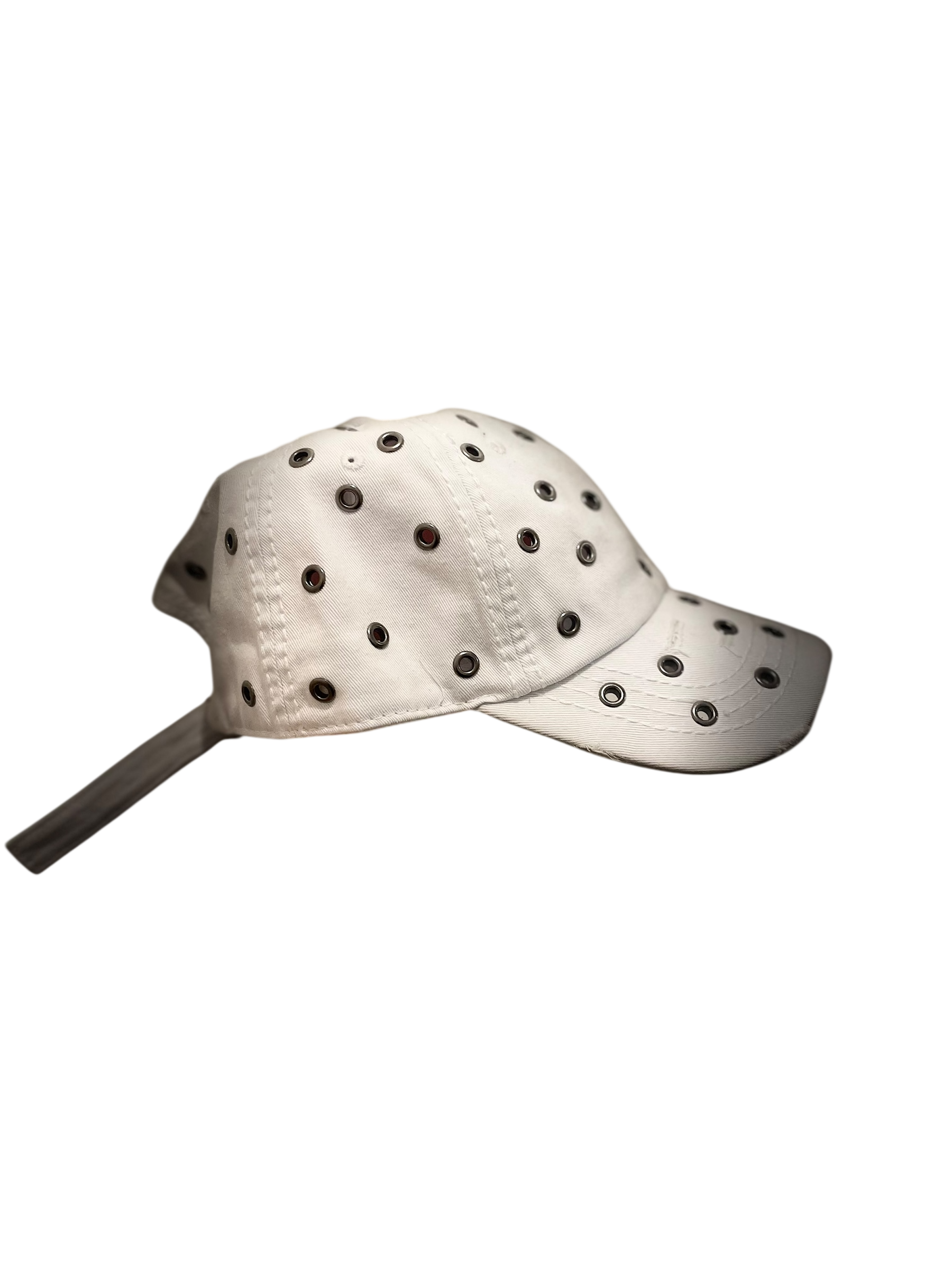 White Metal Stabbed Hats