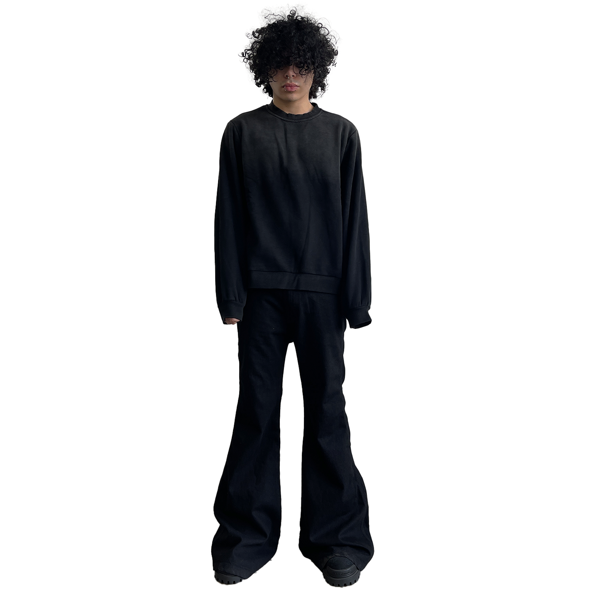 CREWNECK, FADED BLACK