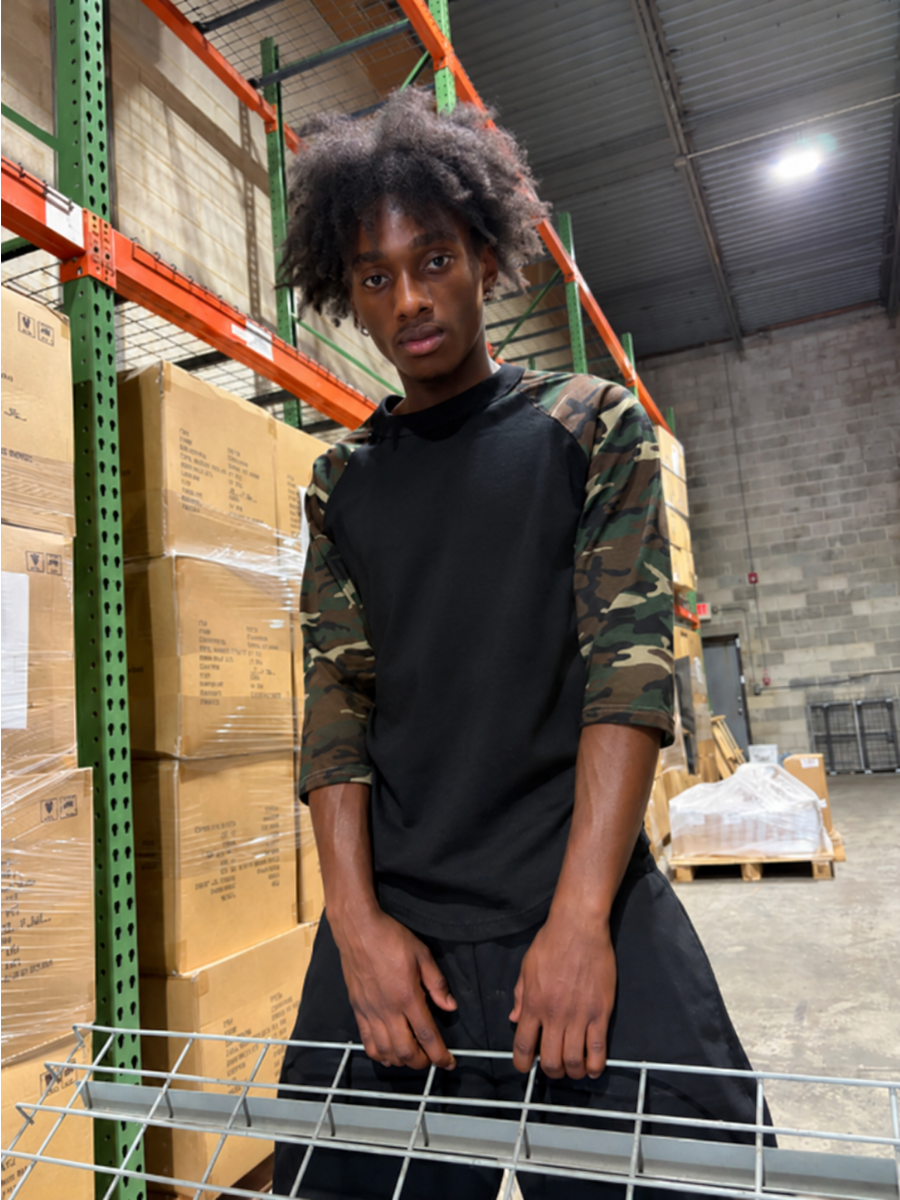 3/4 Camo Long Sleeve