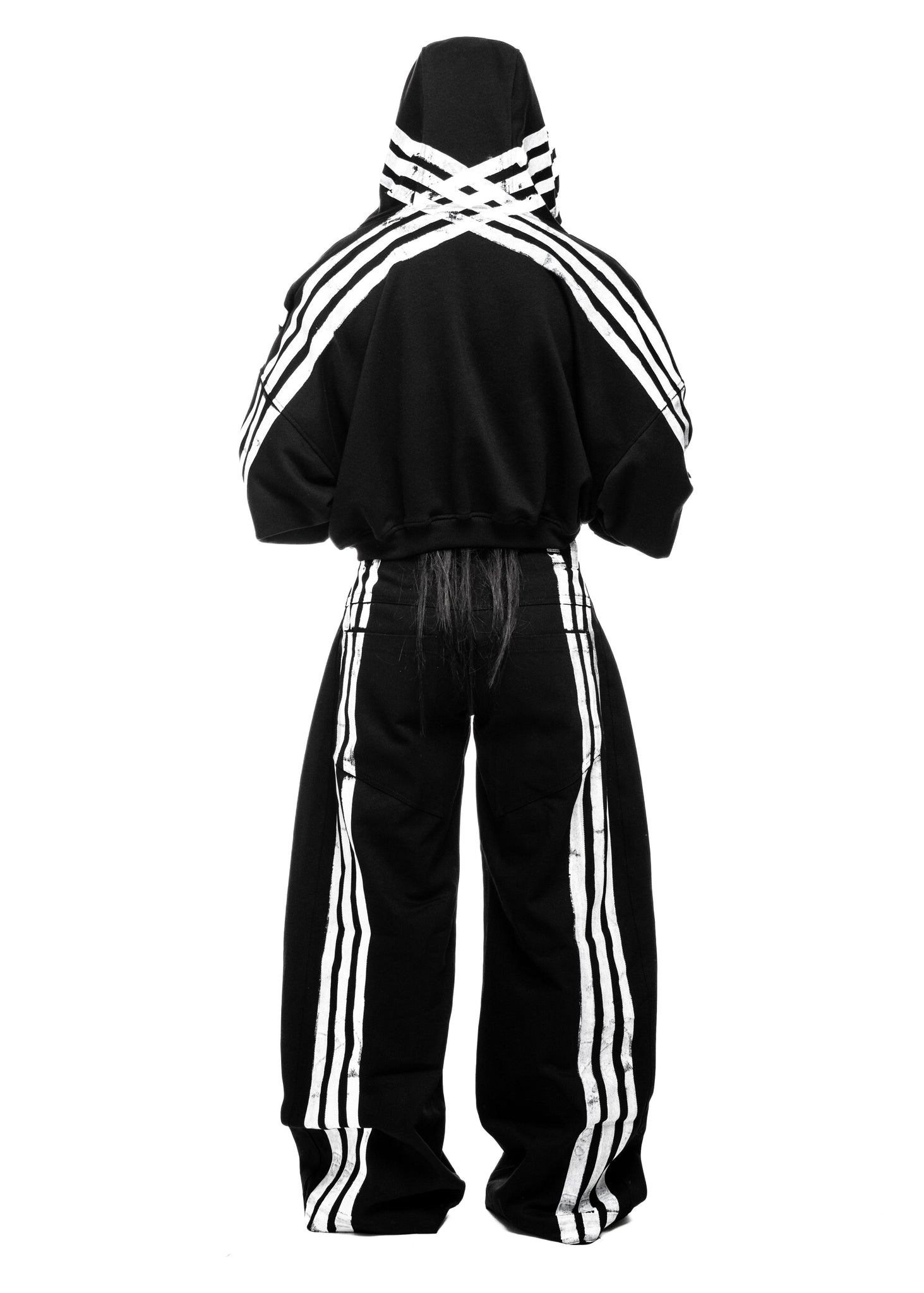 STRIPES BLACK JEANS