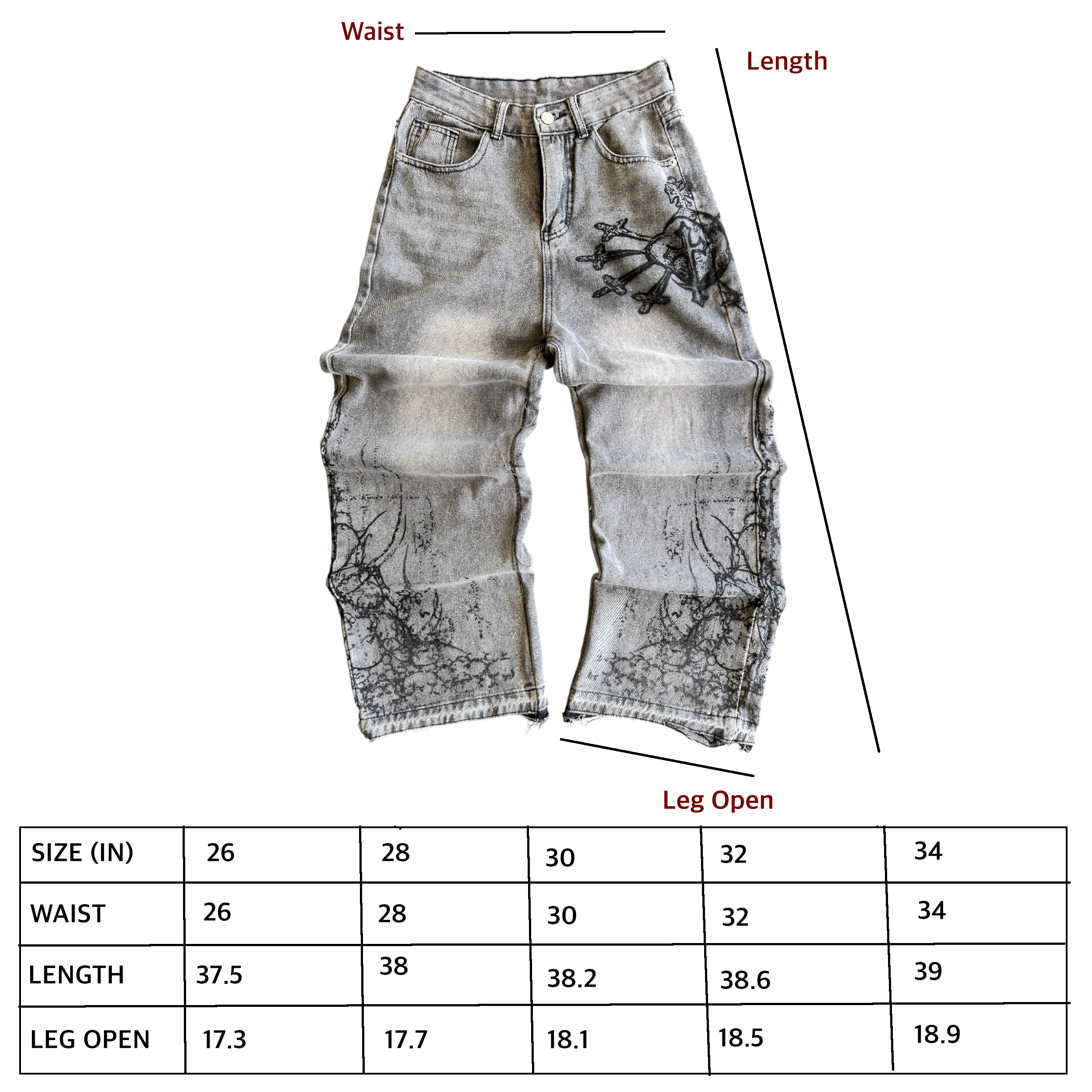 Black Heart Denim (Grey)