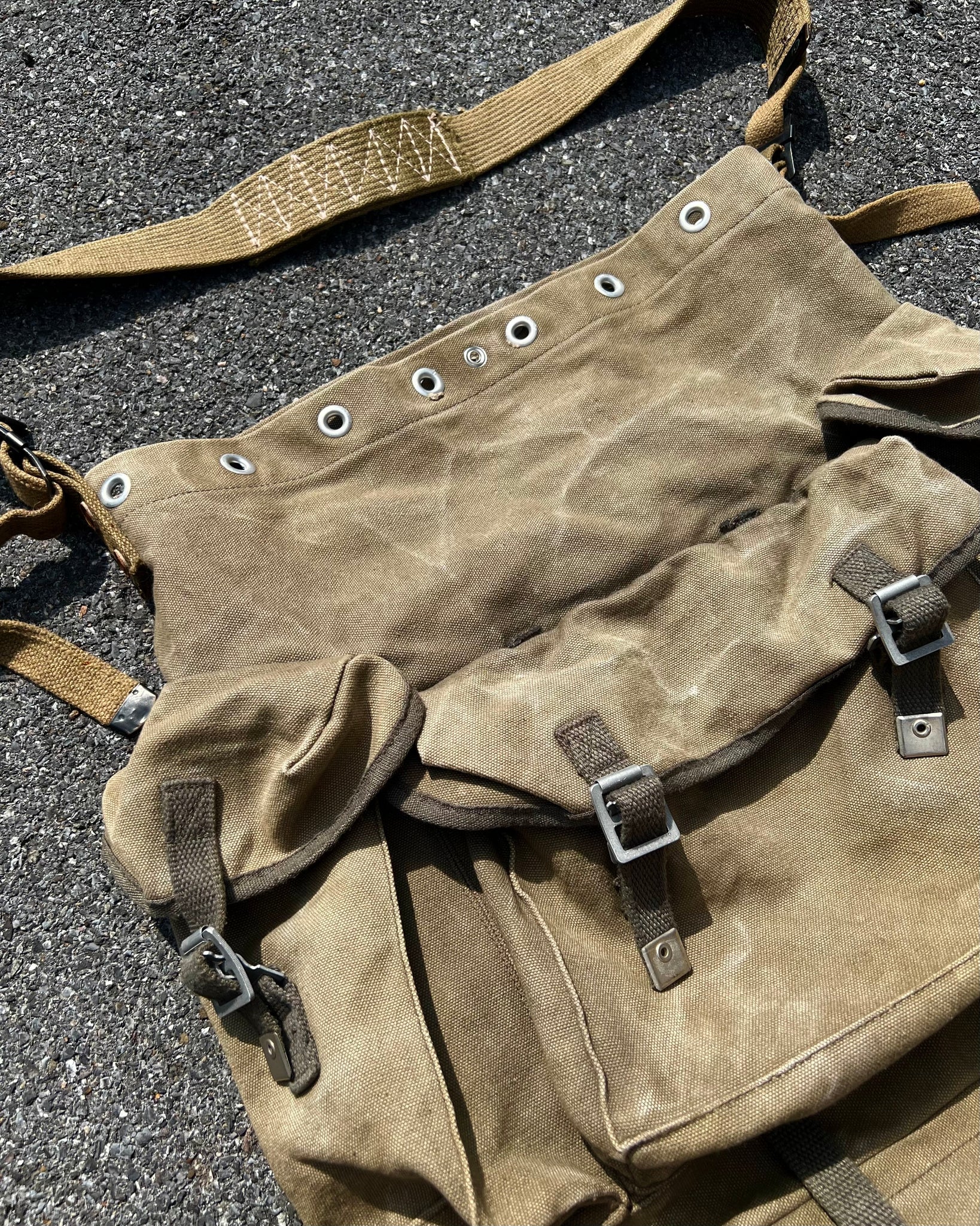 ""Military Canvas Crossbody Bag