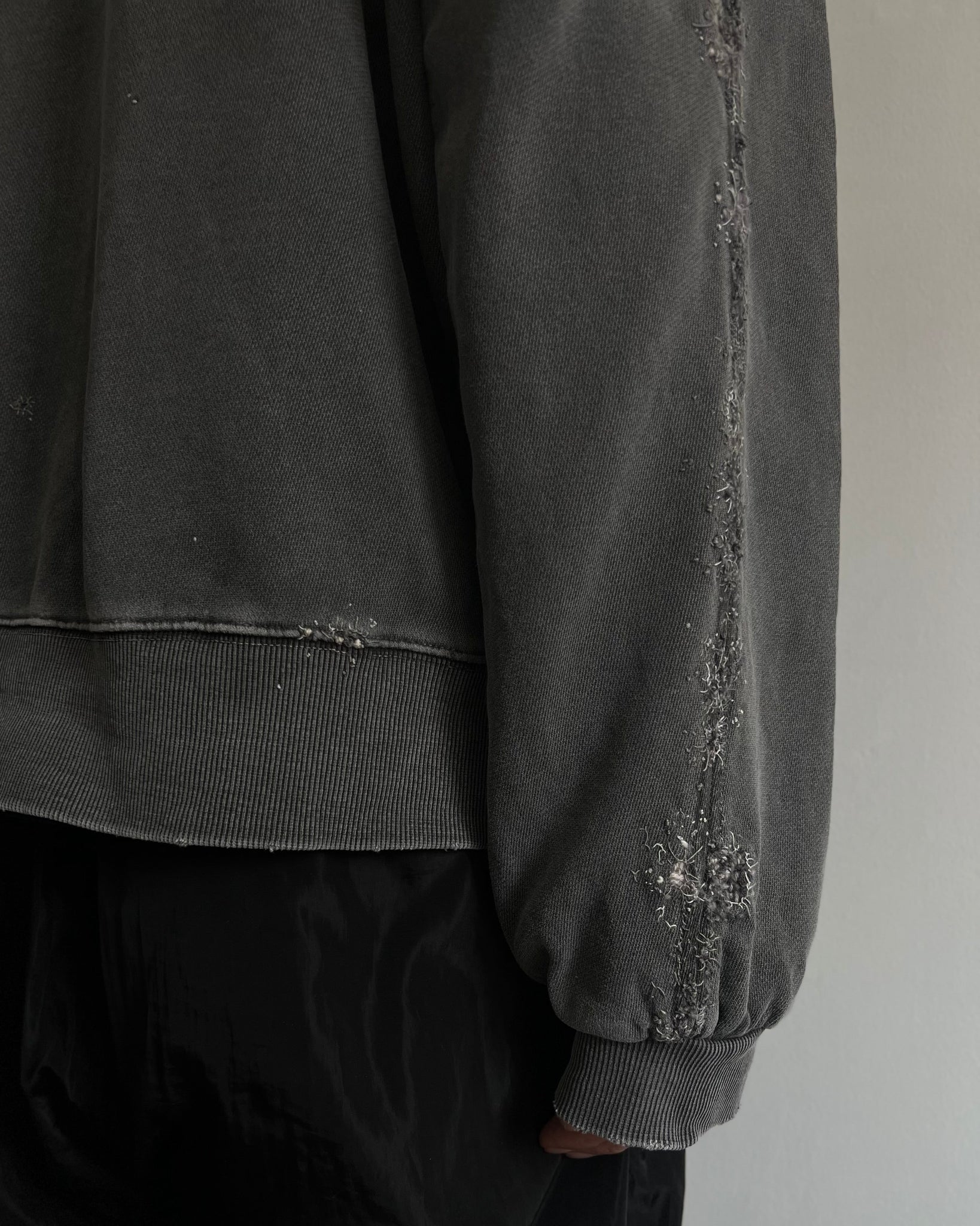 """Embroidered Grey Sweater