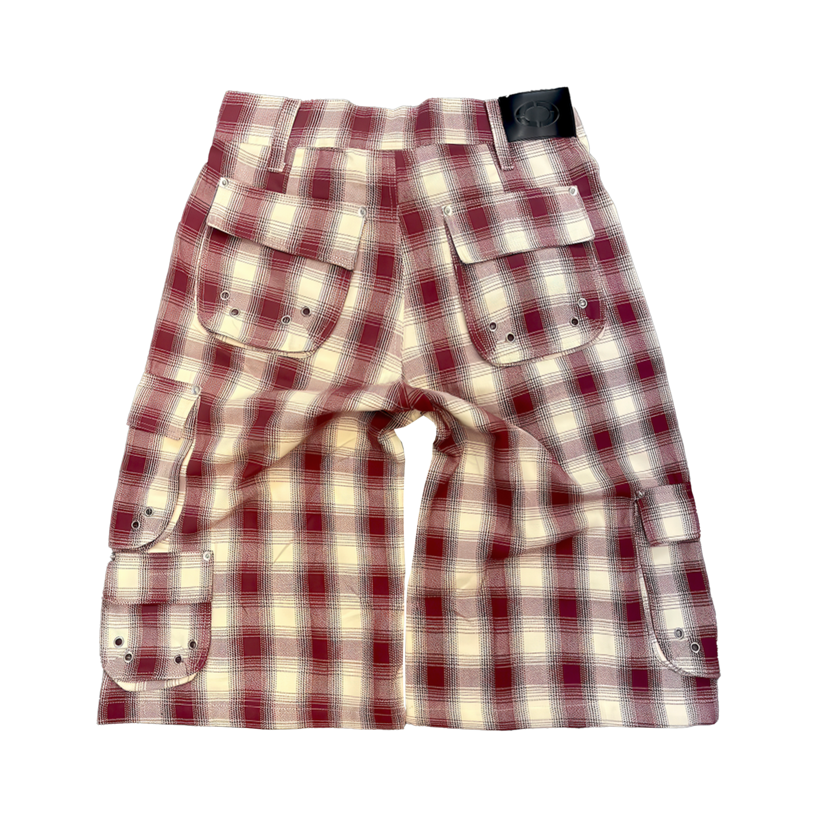 WOOL SHORTS, RED PLAID