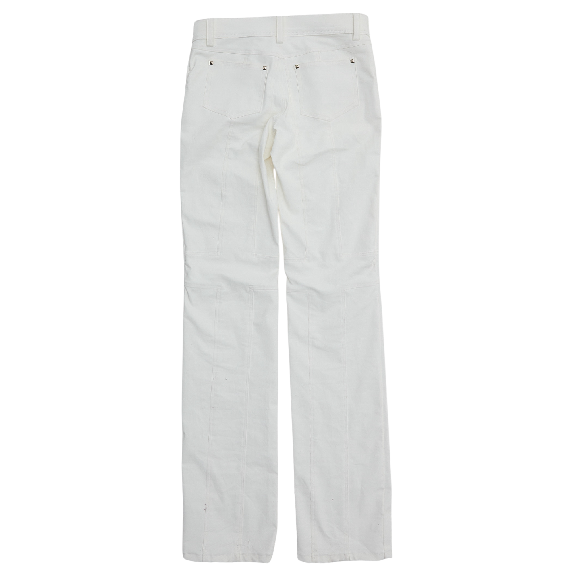 White Cross Knee Denim