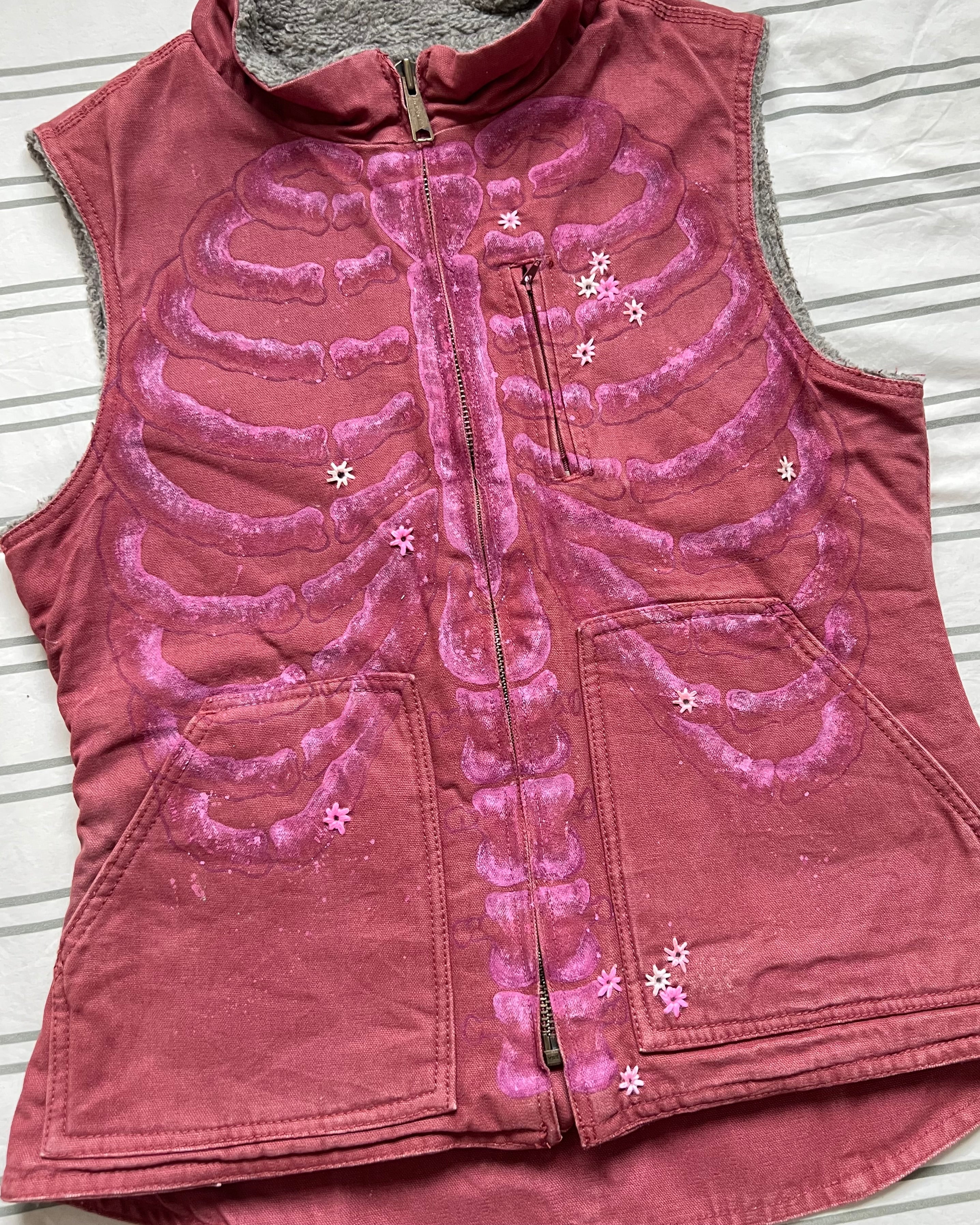 ""SKELETON' Pink Ruby Vest