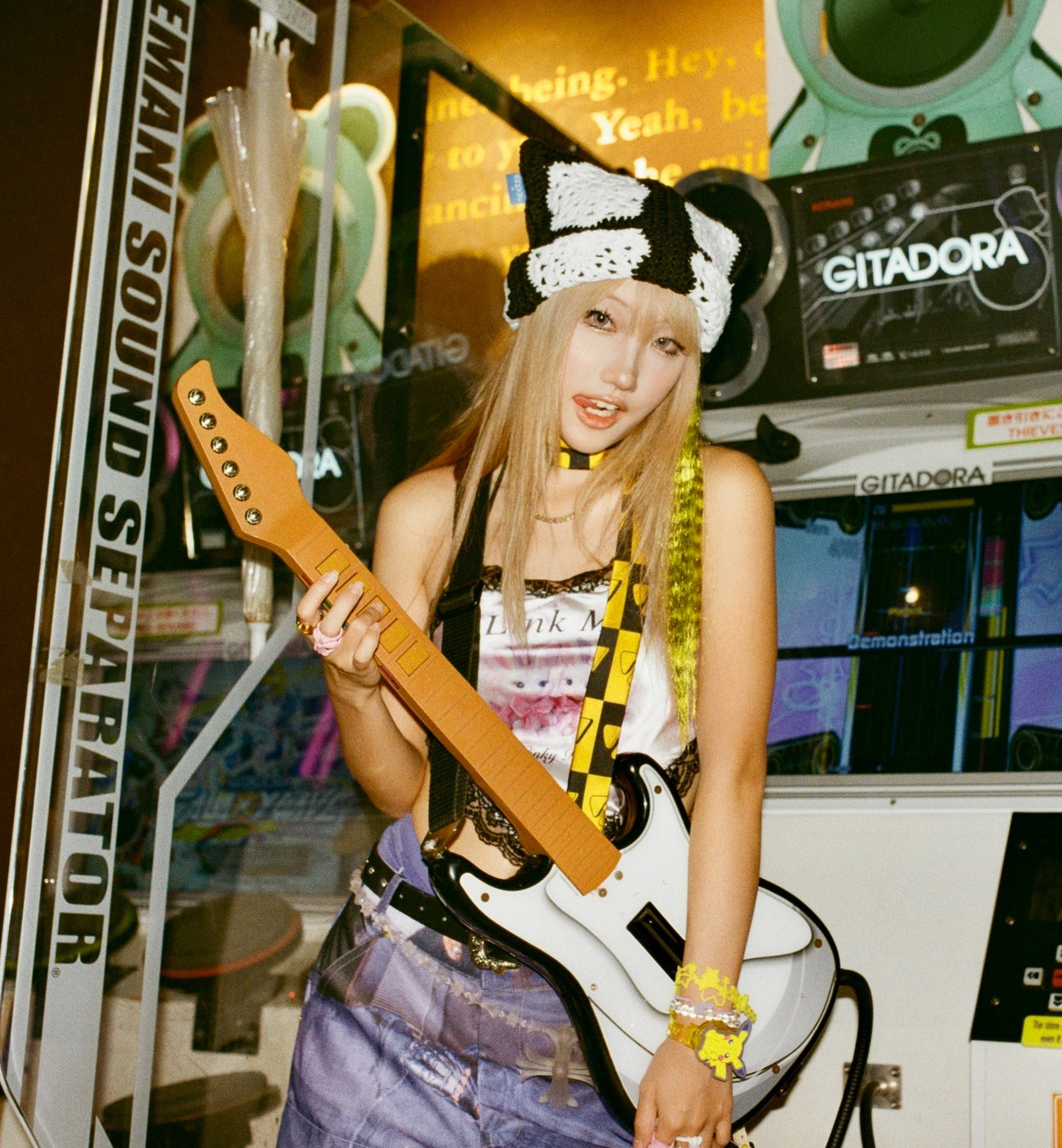 Black Snowflake Crochet Cat Hat