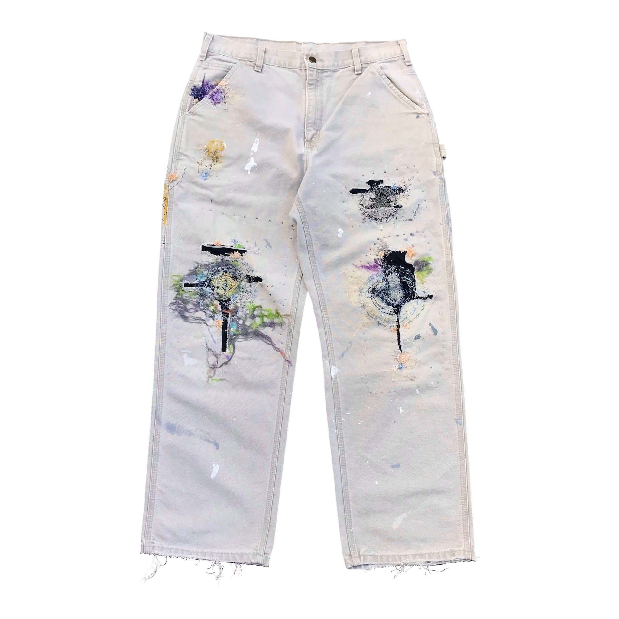 """Embroidered 'work pants