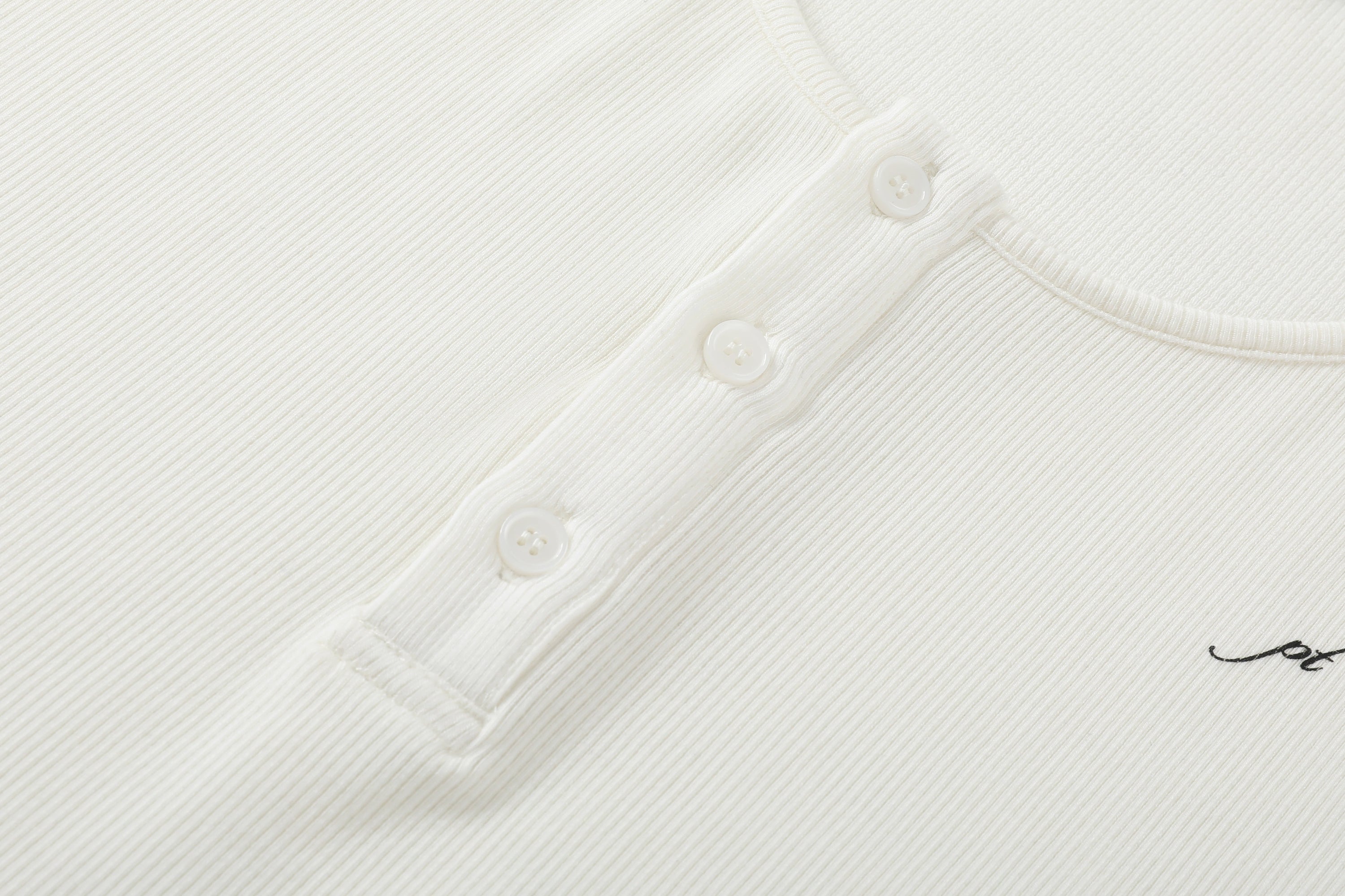 Delicate Wide Neck Henley