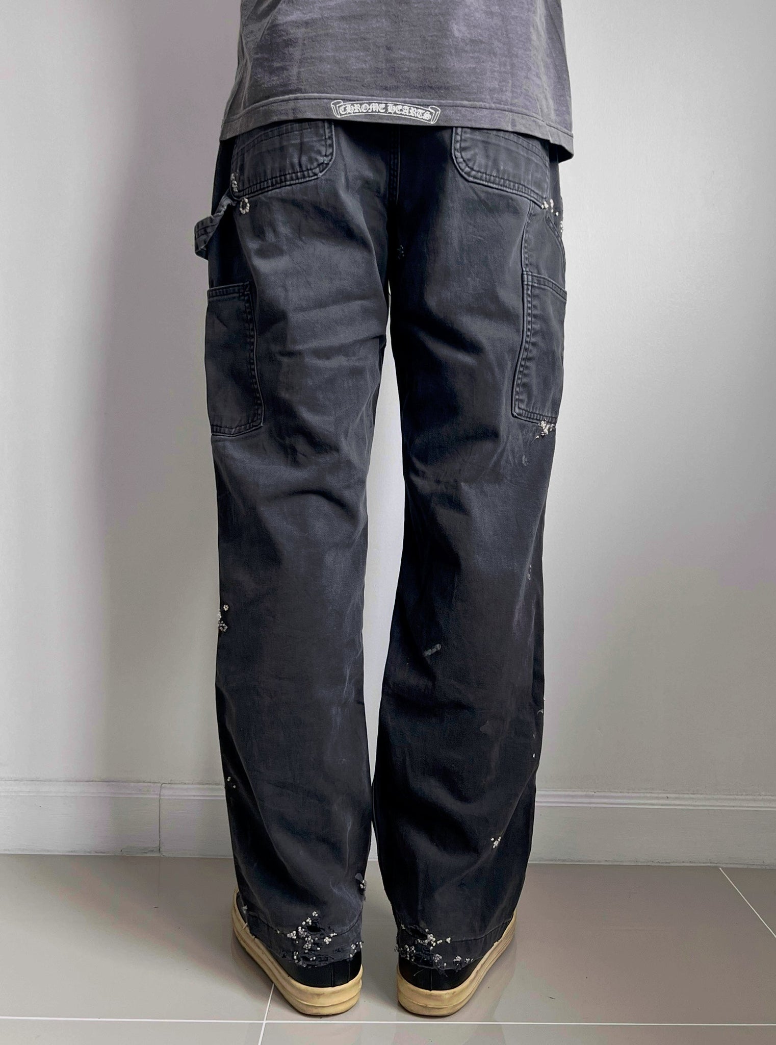 """Embroidered' Dot work pants