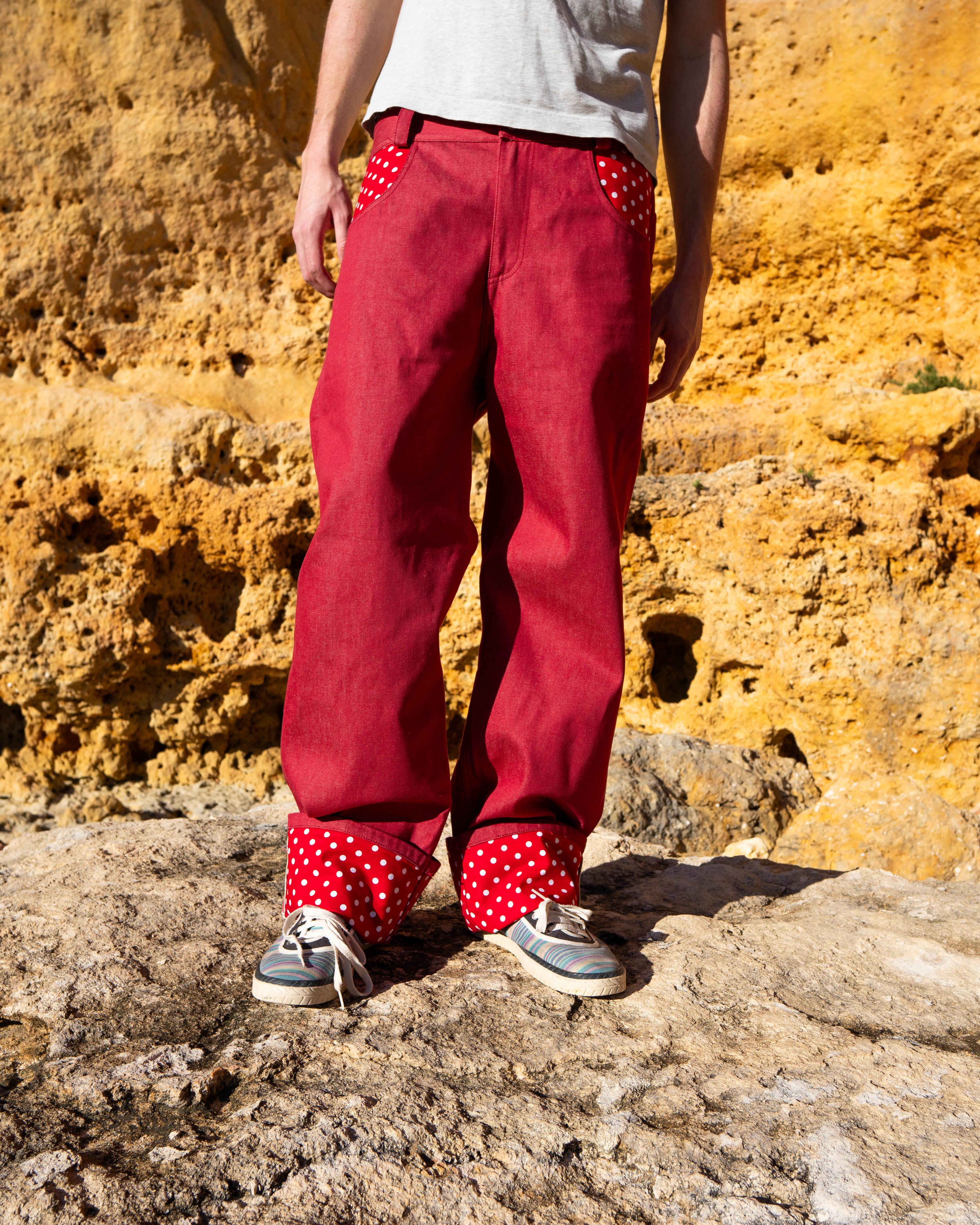 Polka dot jeans