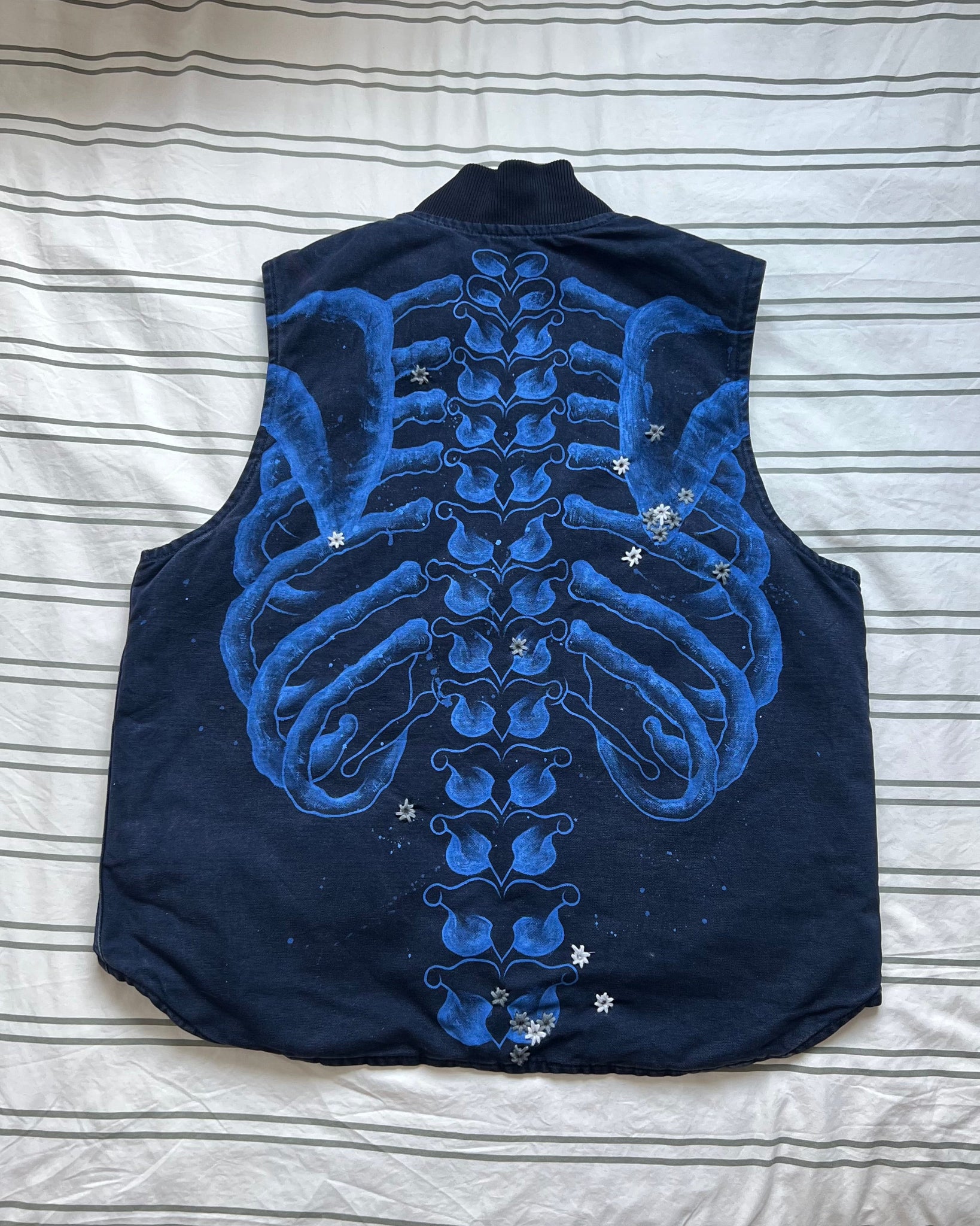 ""SKELETON' Blue Vest