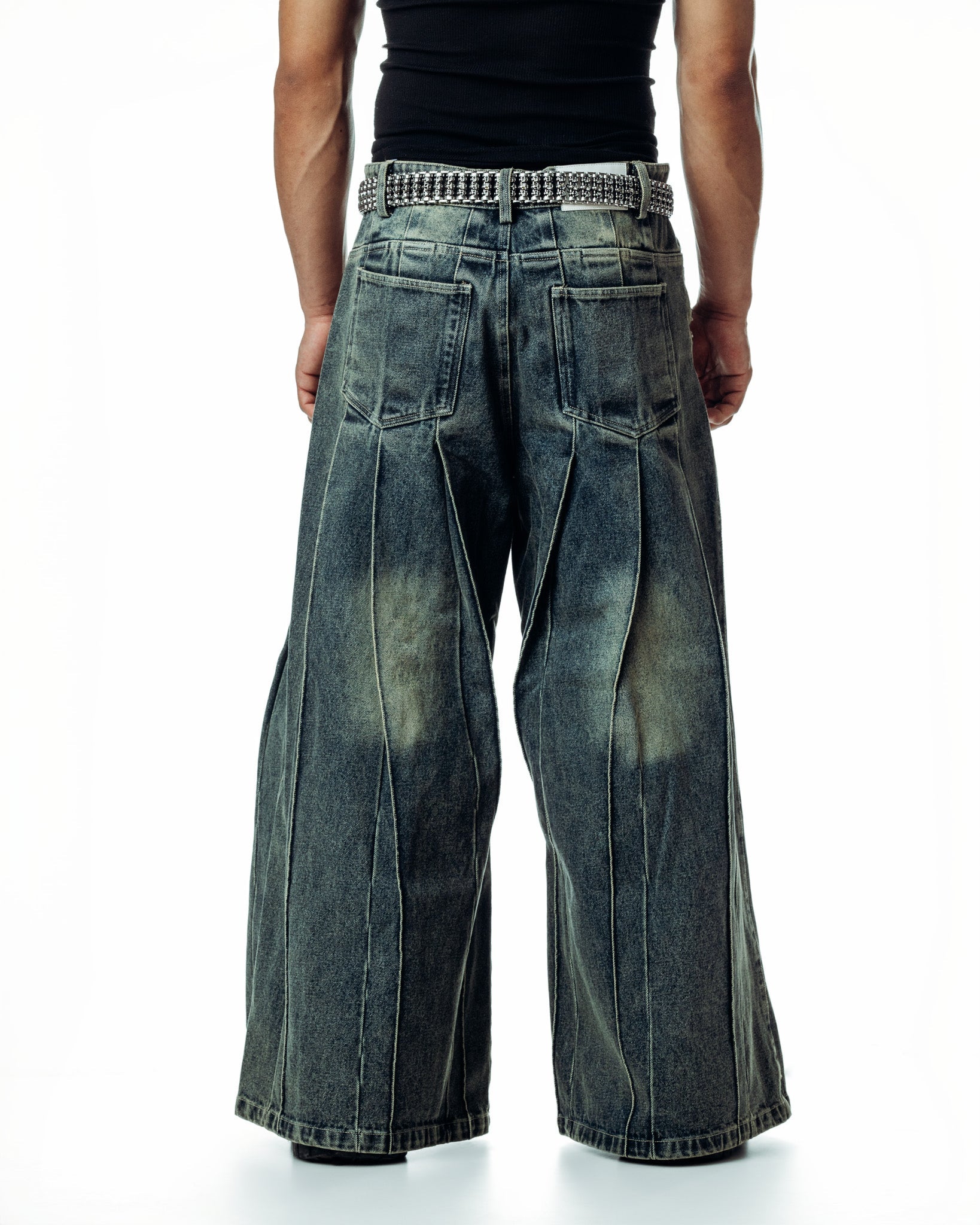 Pleated Denim