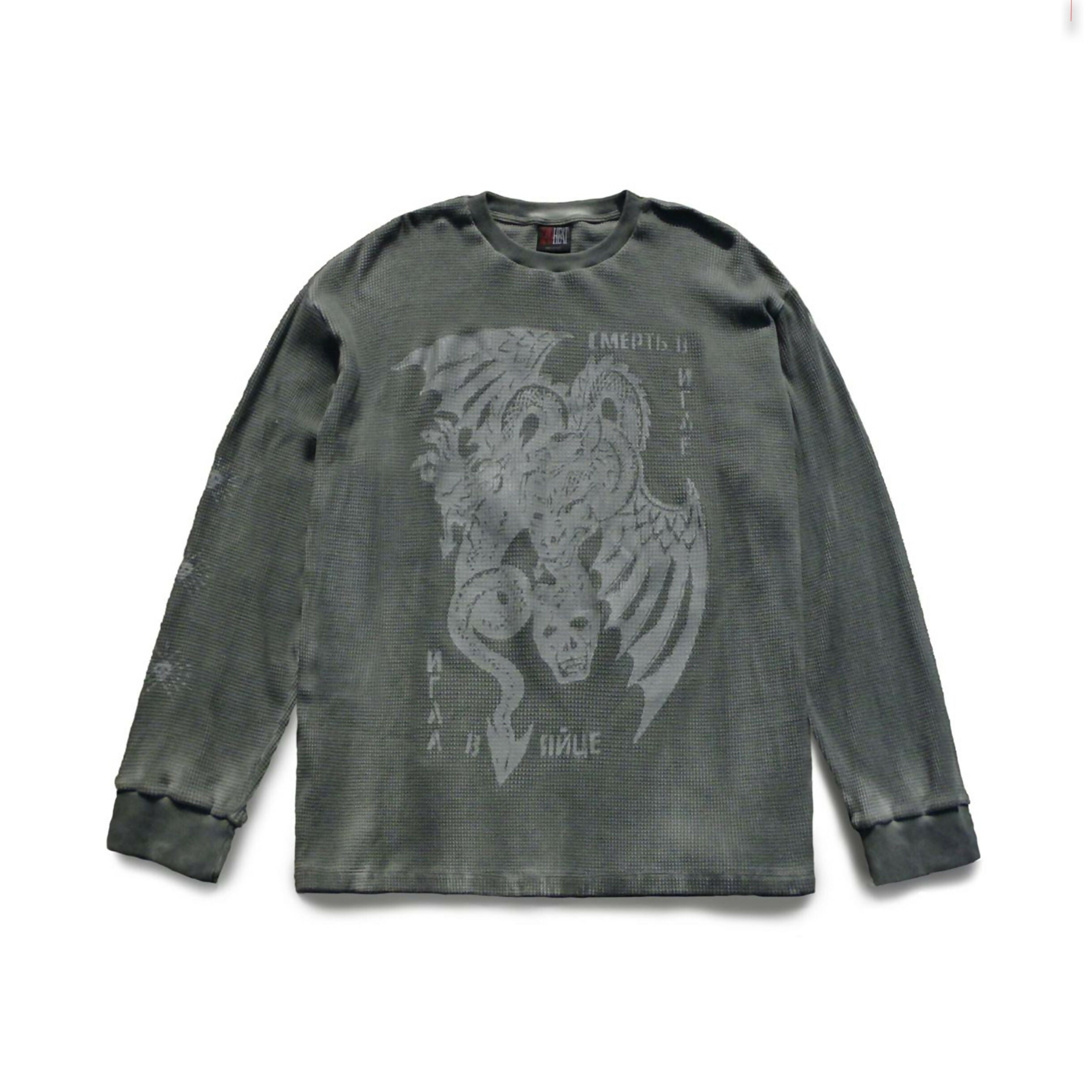 'Deathless' waffle longsleeve