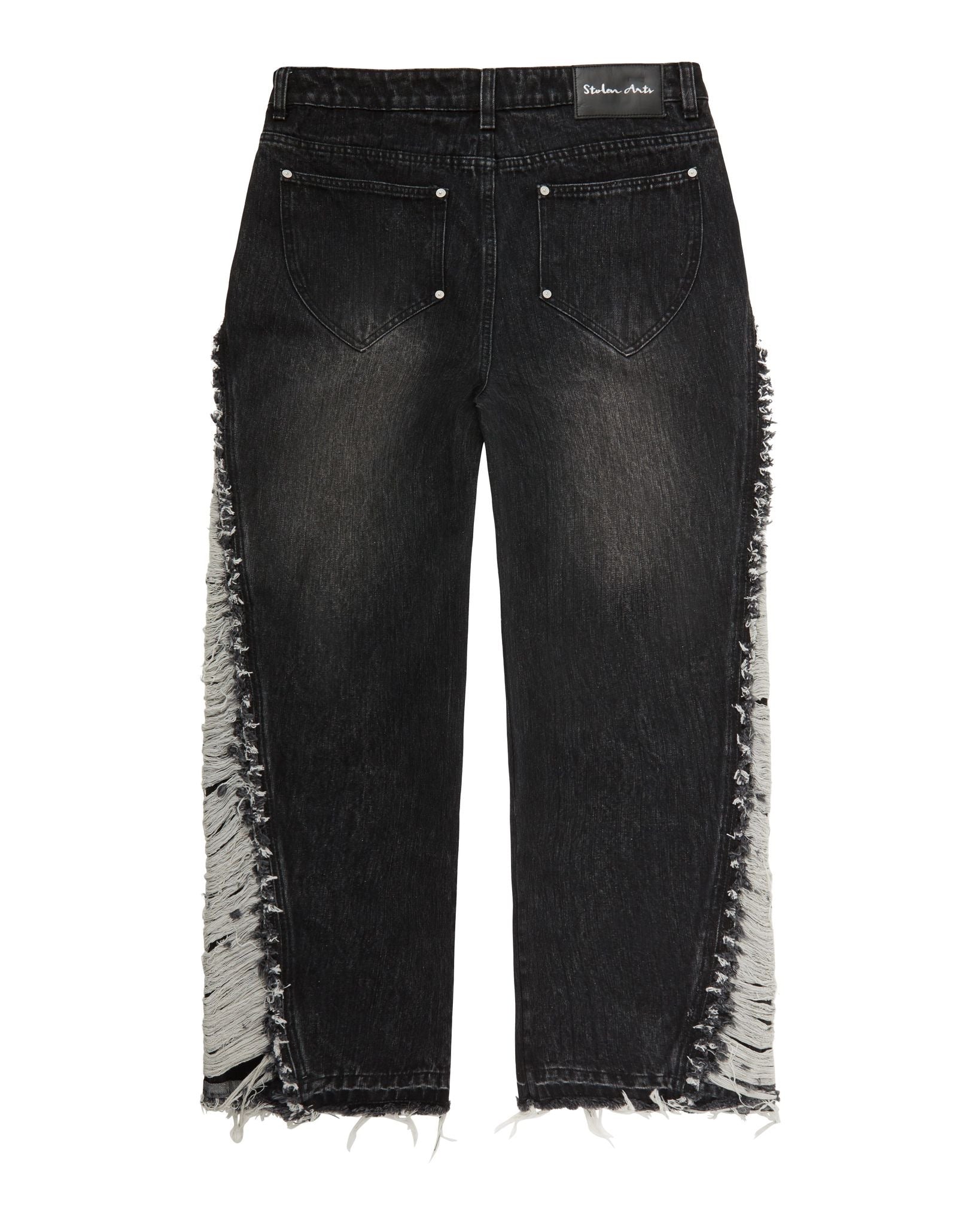 Shredded Black Denim