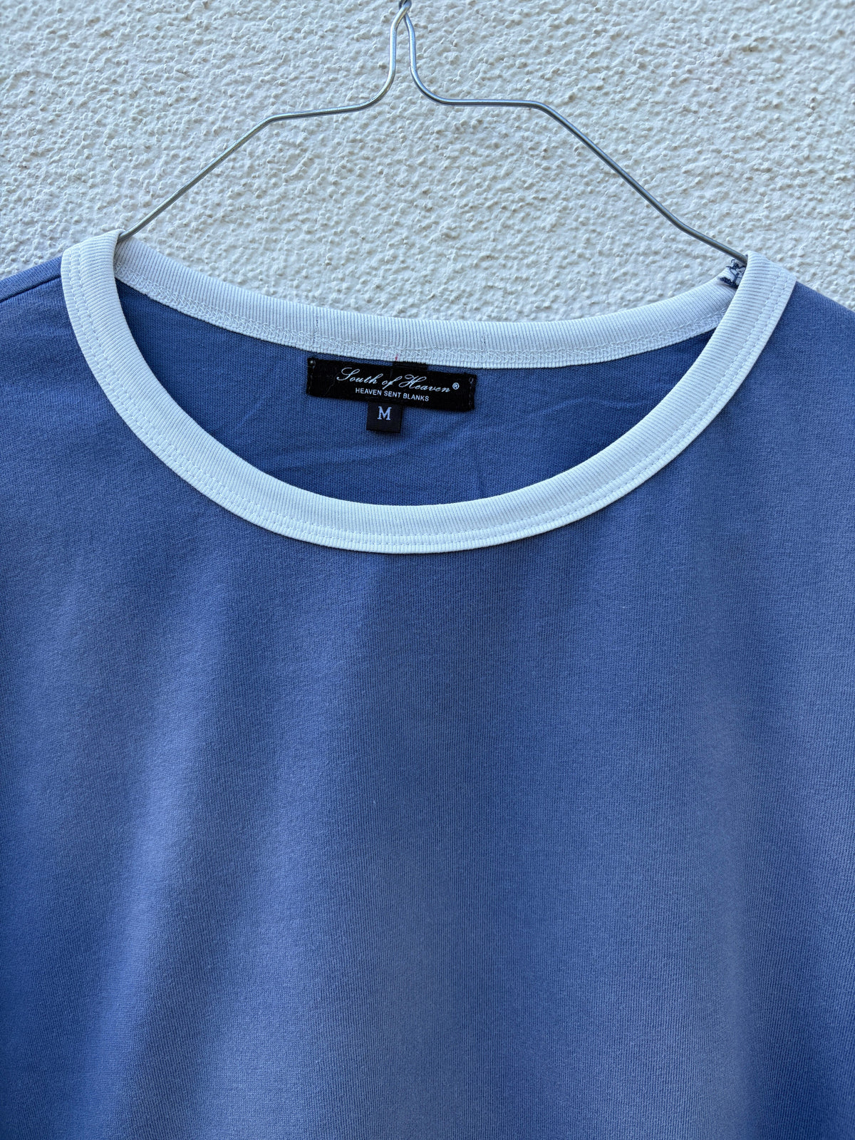 ASSAN RINGER TEE - Washed Blue
