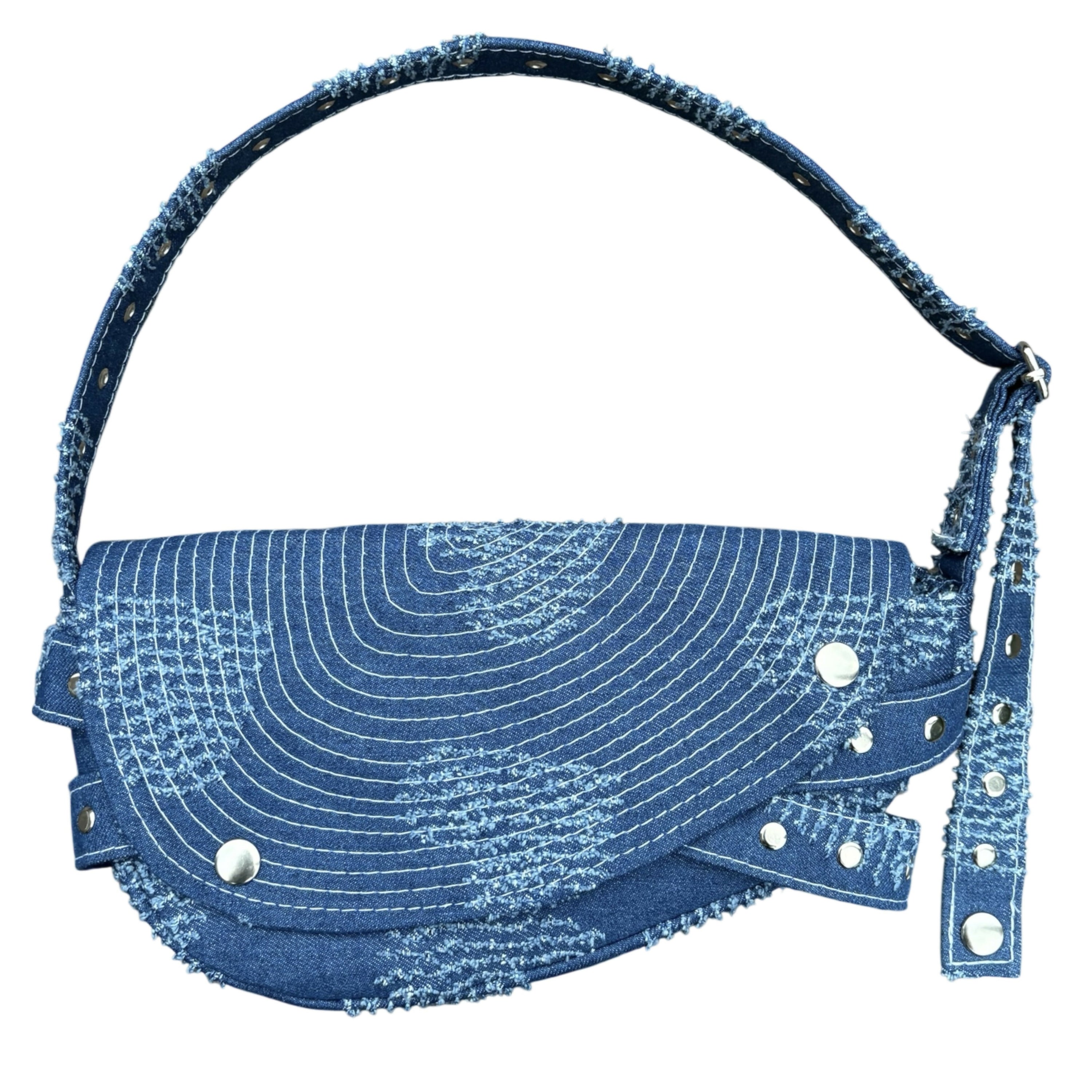 STUDDED SADDLE PURSE