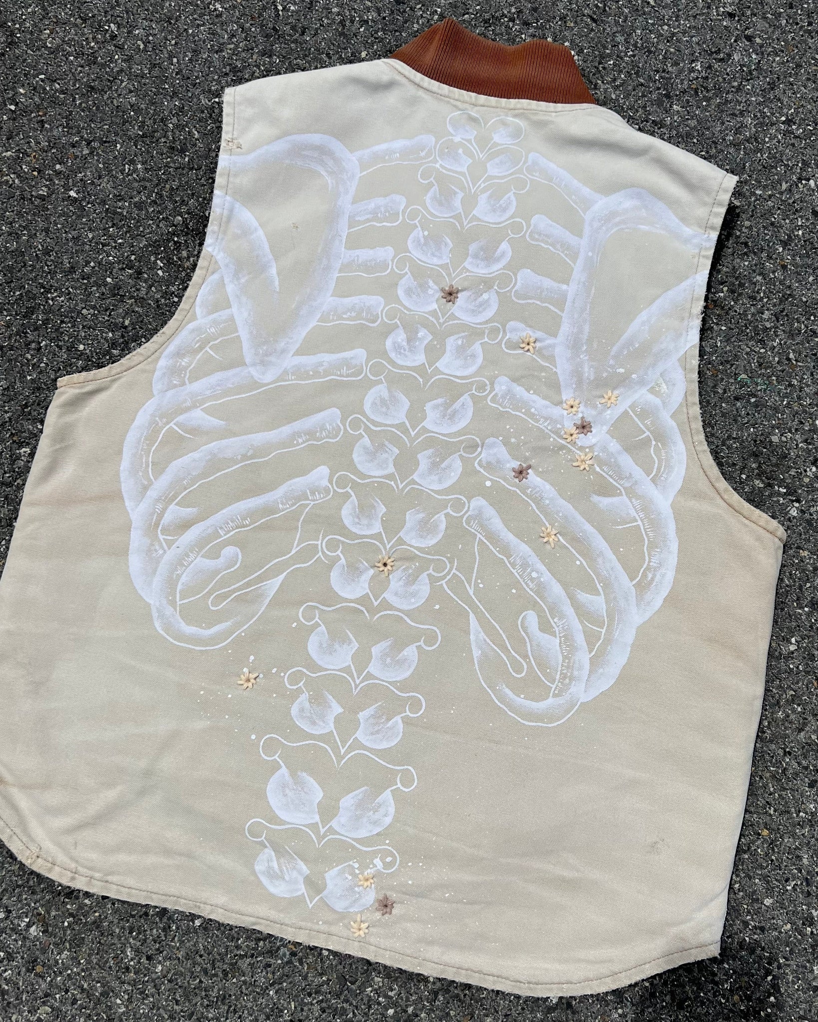 ""SKELETON "Tan Faded Vest ☠️☠️