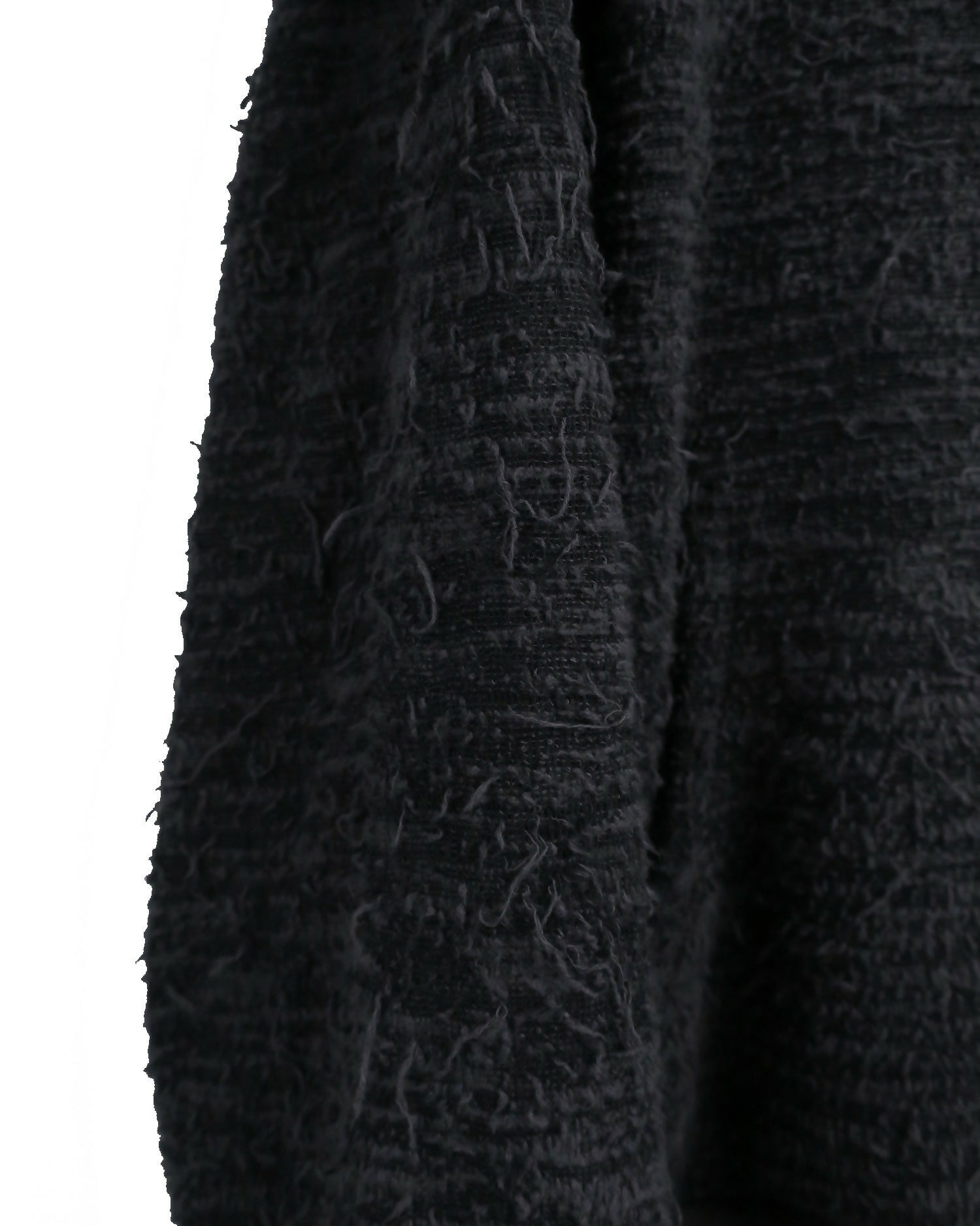 【PRE-ORDER】DISTRESSED FABRIC HOODIE / BLACK