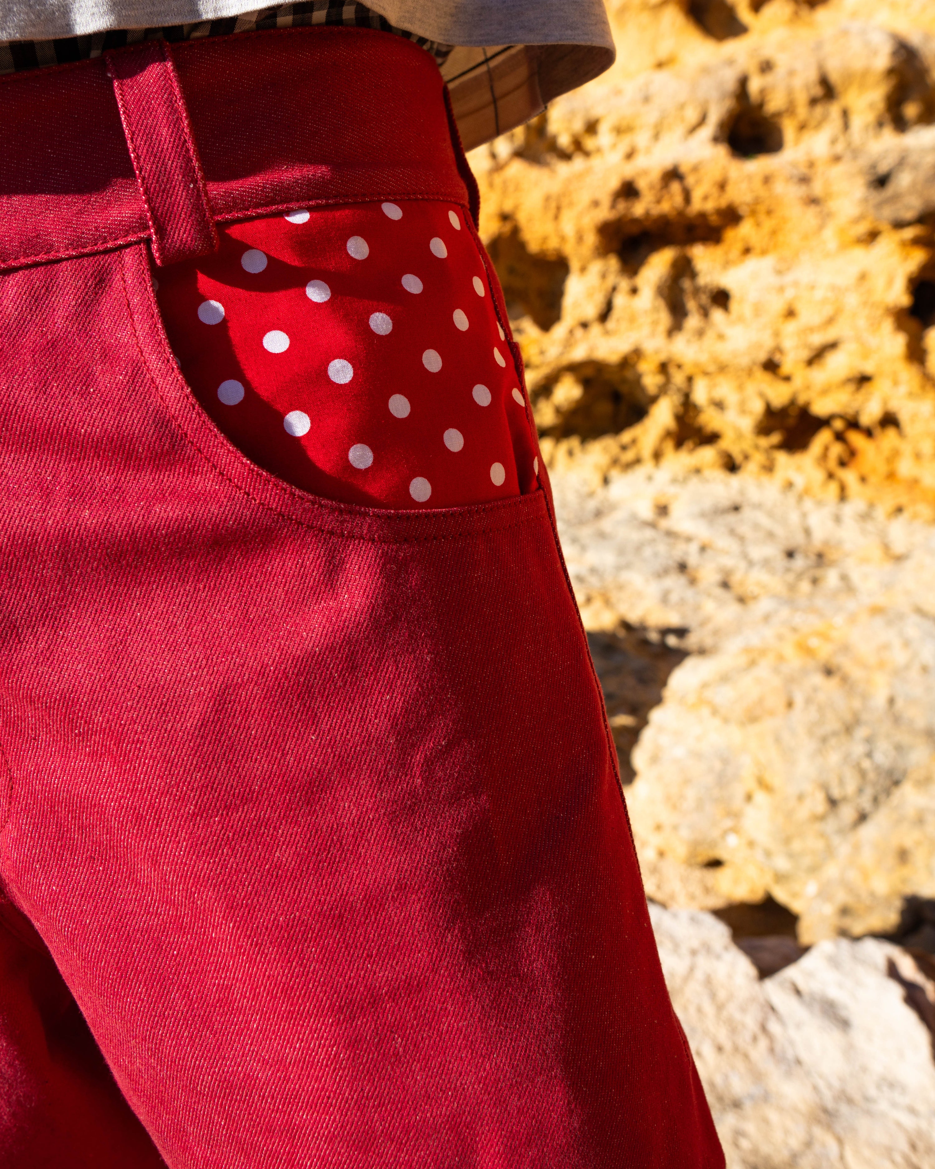 Polka dot jeans
