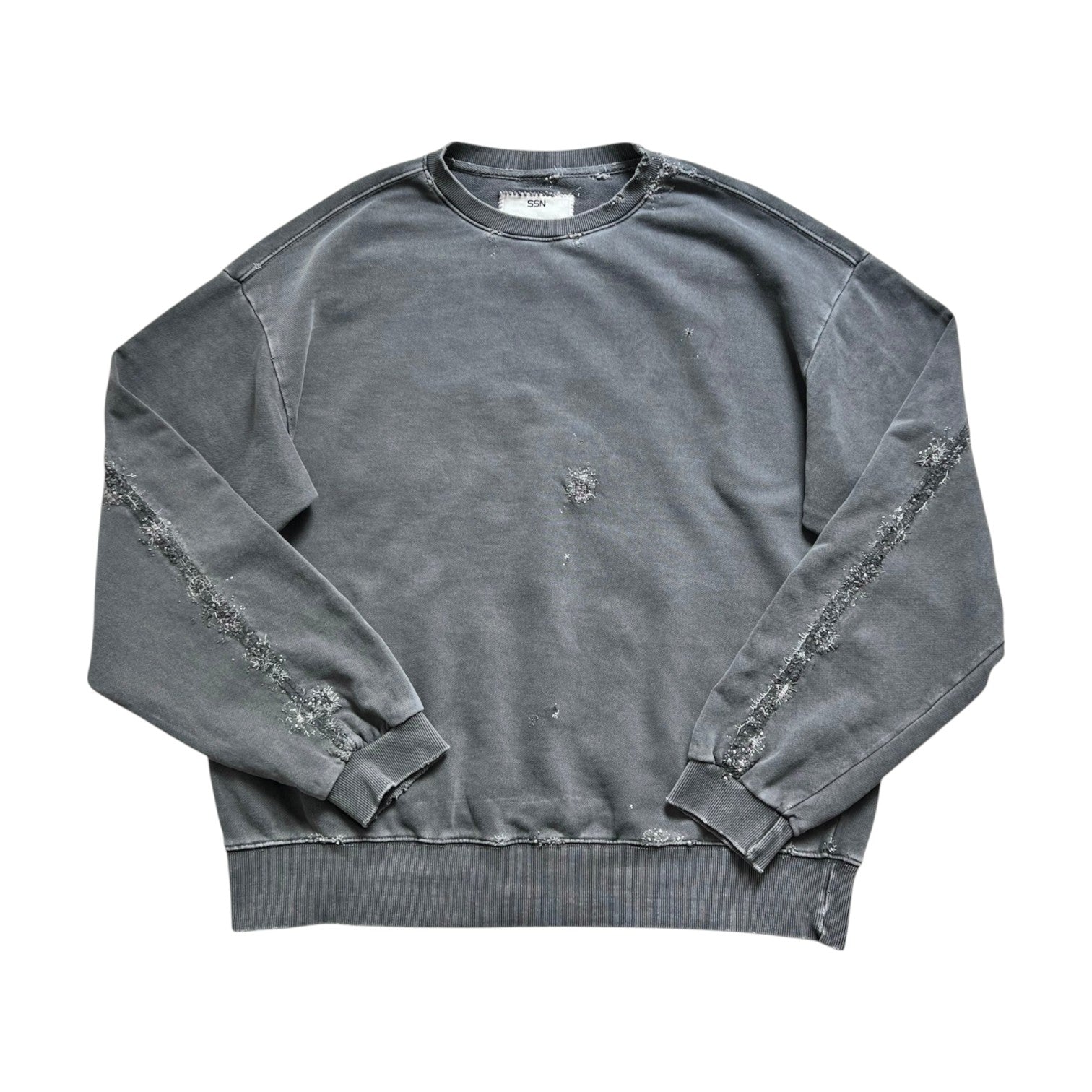 """Embroidered Grey Sweater