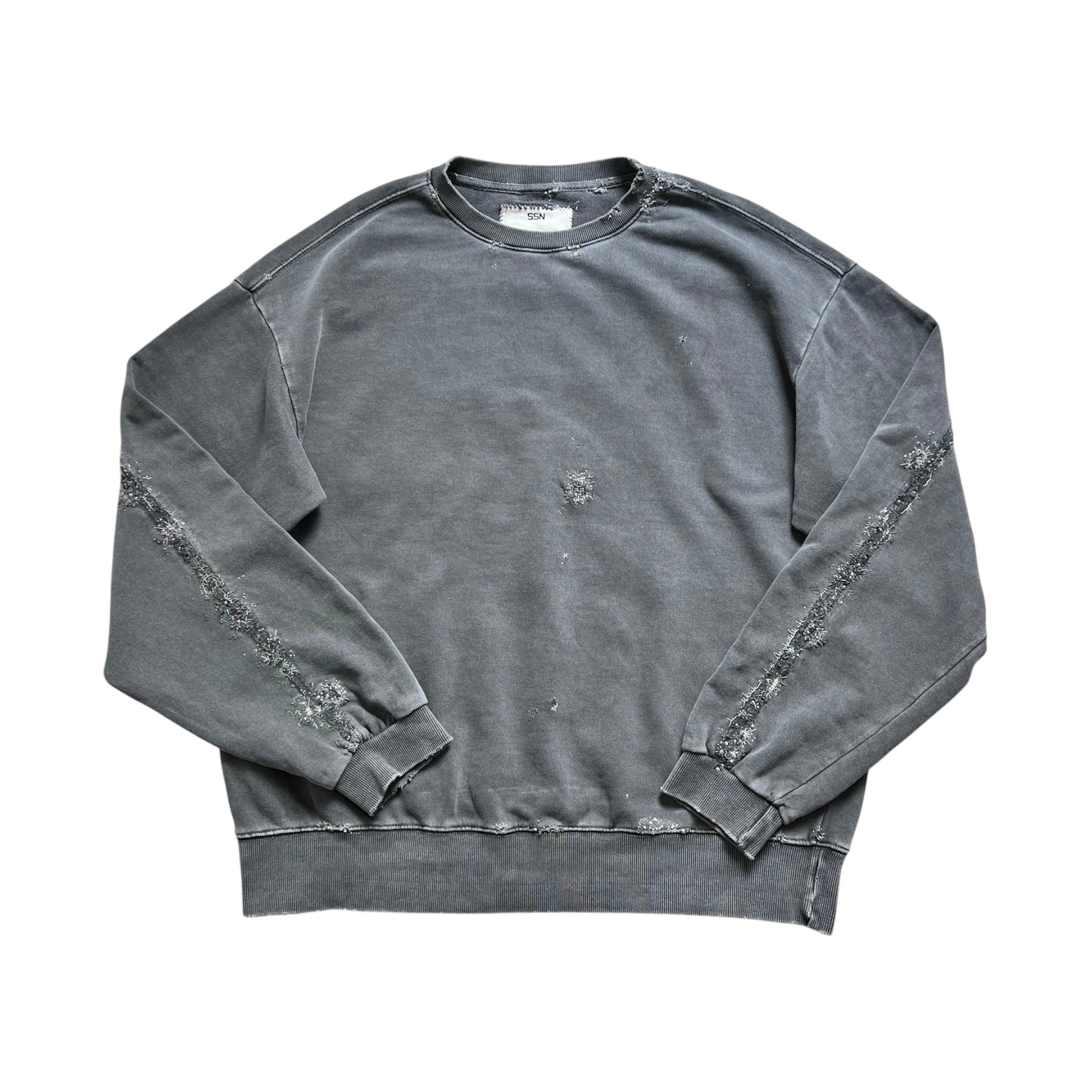 """Embroidered Grey Sweater