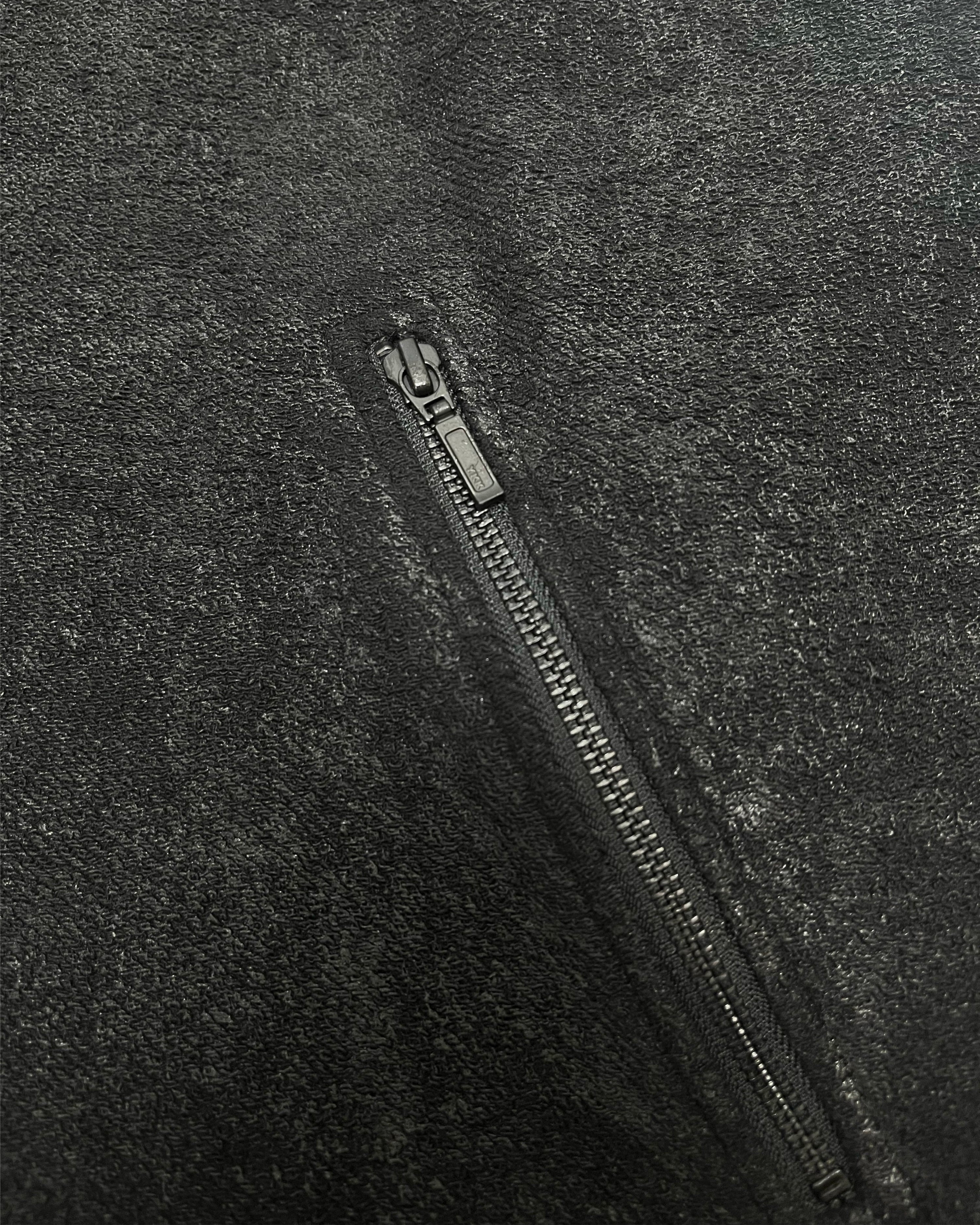 “ROUGH” Inside-Out Oversized Painted V Zip Hoodie