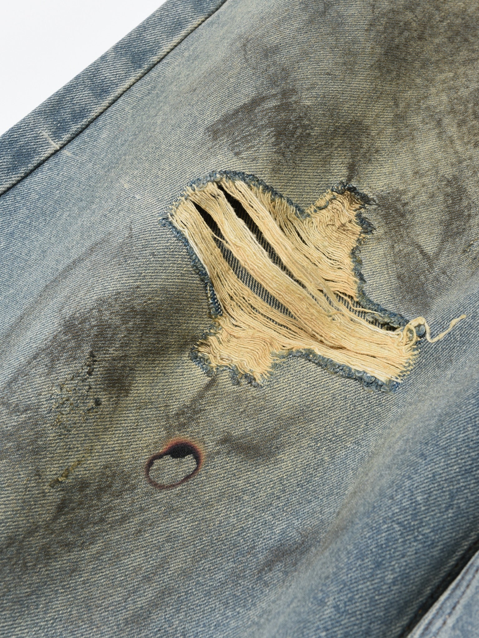 Dirty-Washed Brushing Wax Baggy Denim – Lowheads