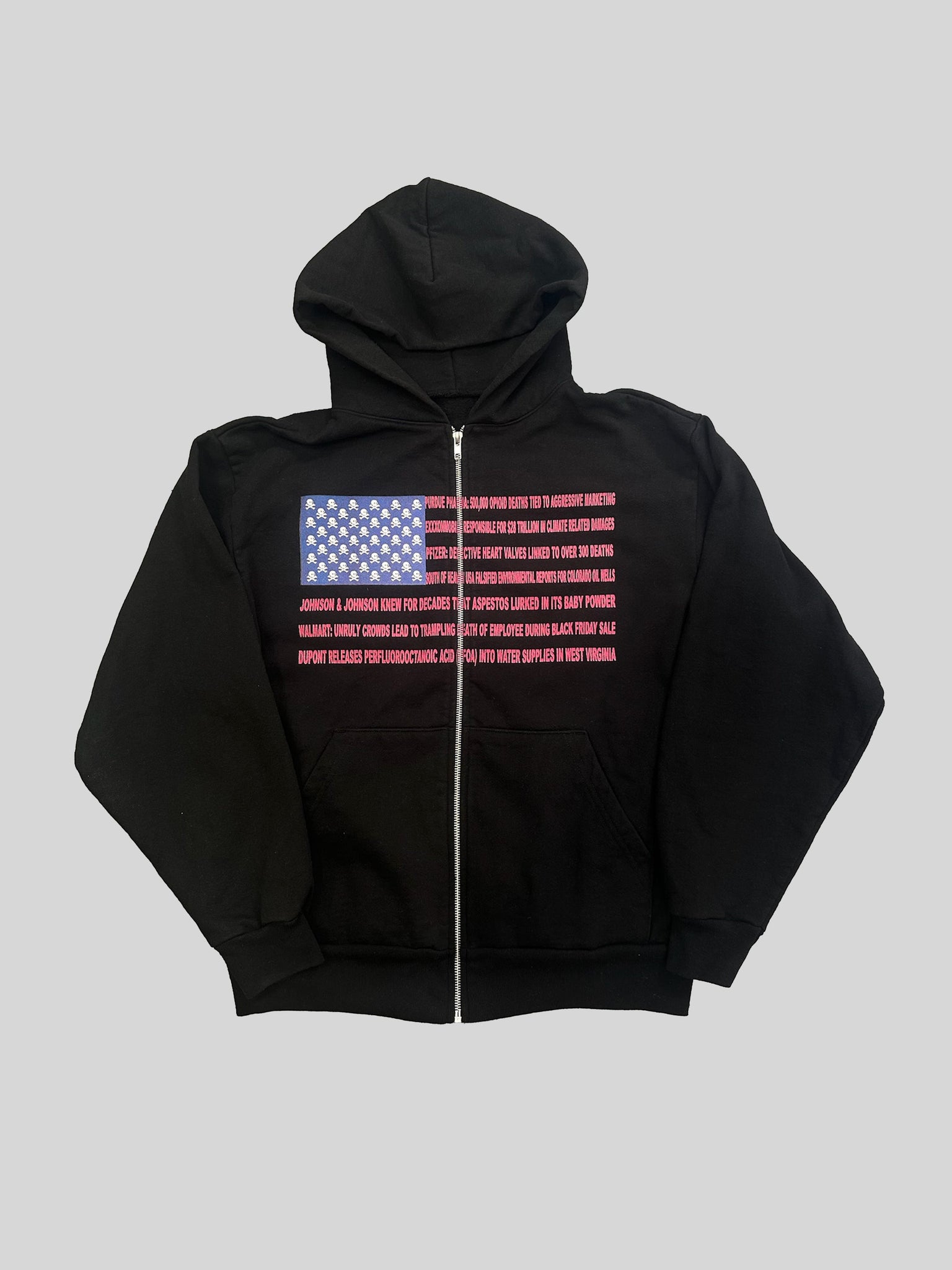 MADE IN AMERIKA - Heavyweight Zip-Up Hoodie Black