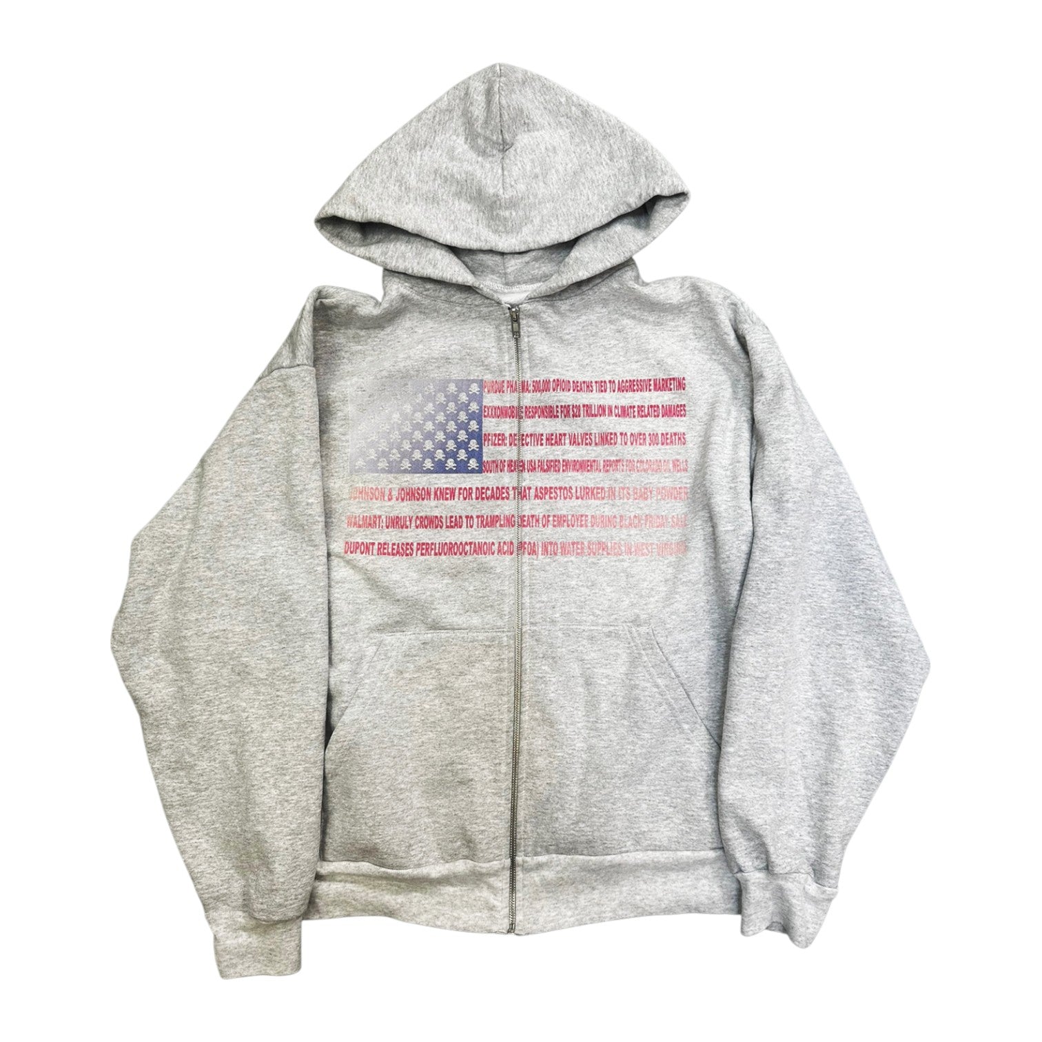 MADE IN AMERIKA - Heavyweight Zip-Up Hoodie Grey