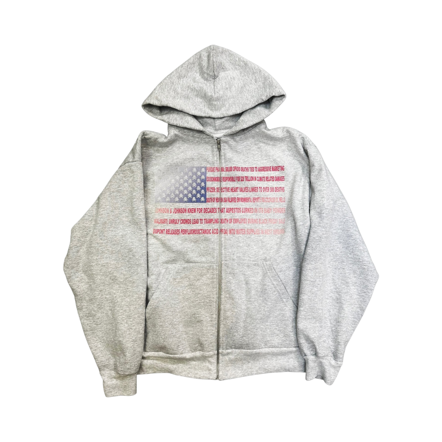 MADE IN AMERIKA - Heavyweight Zip-Up Hoodie Grey
