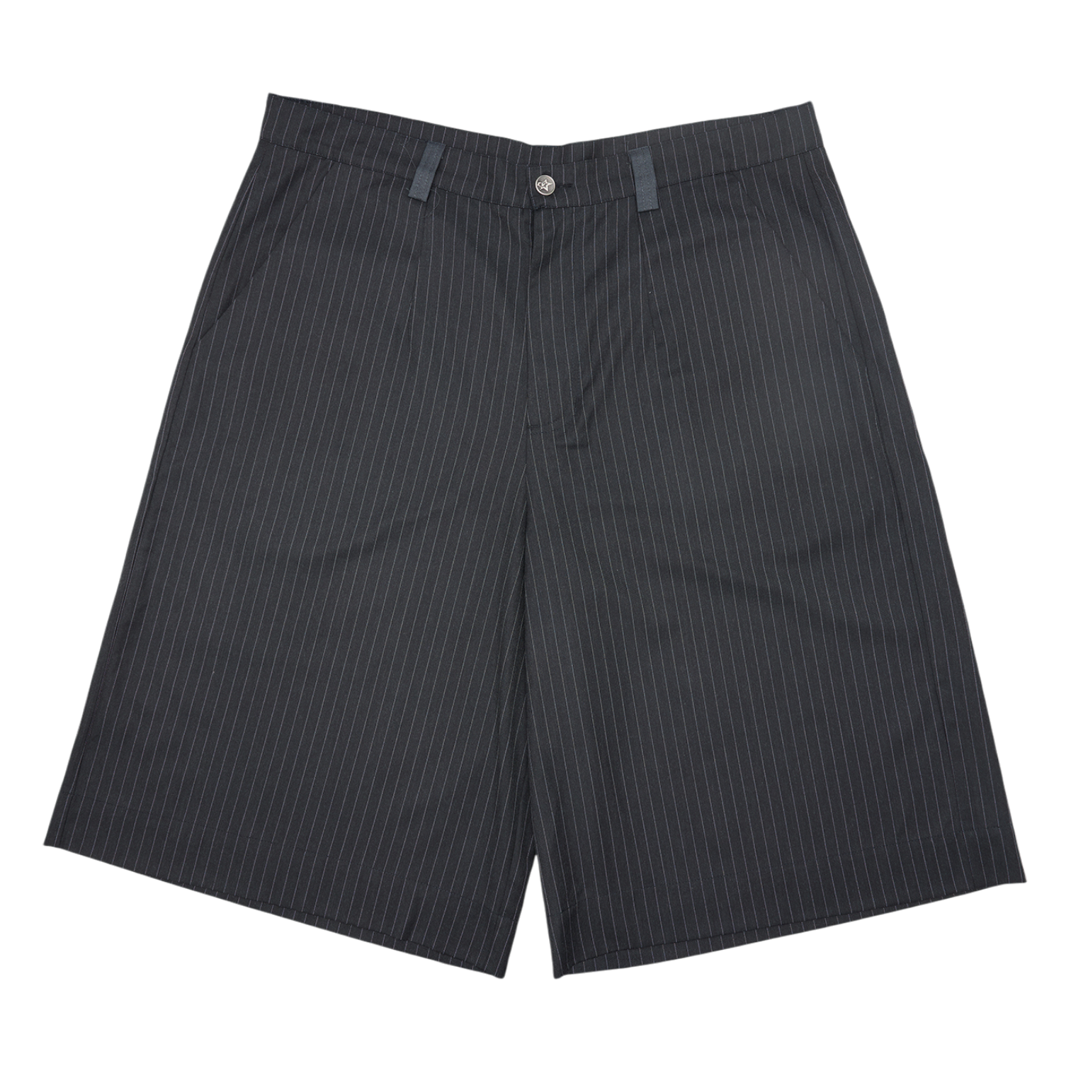 Pleated Pinstripe Shorts