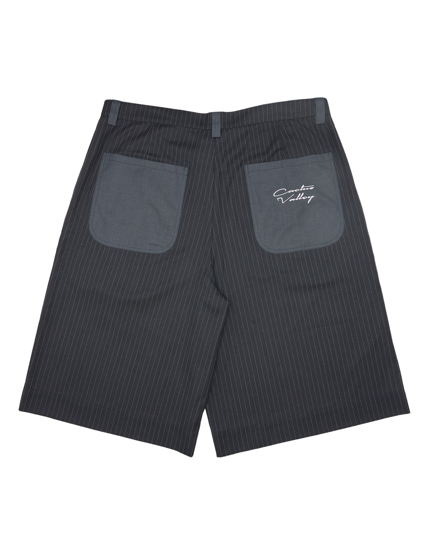 Pleated Pinstripe Shorts