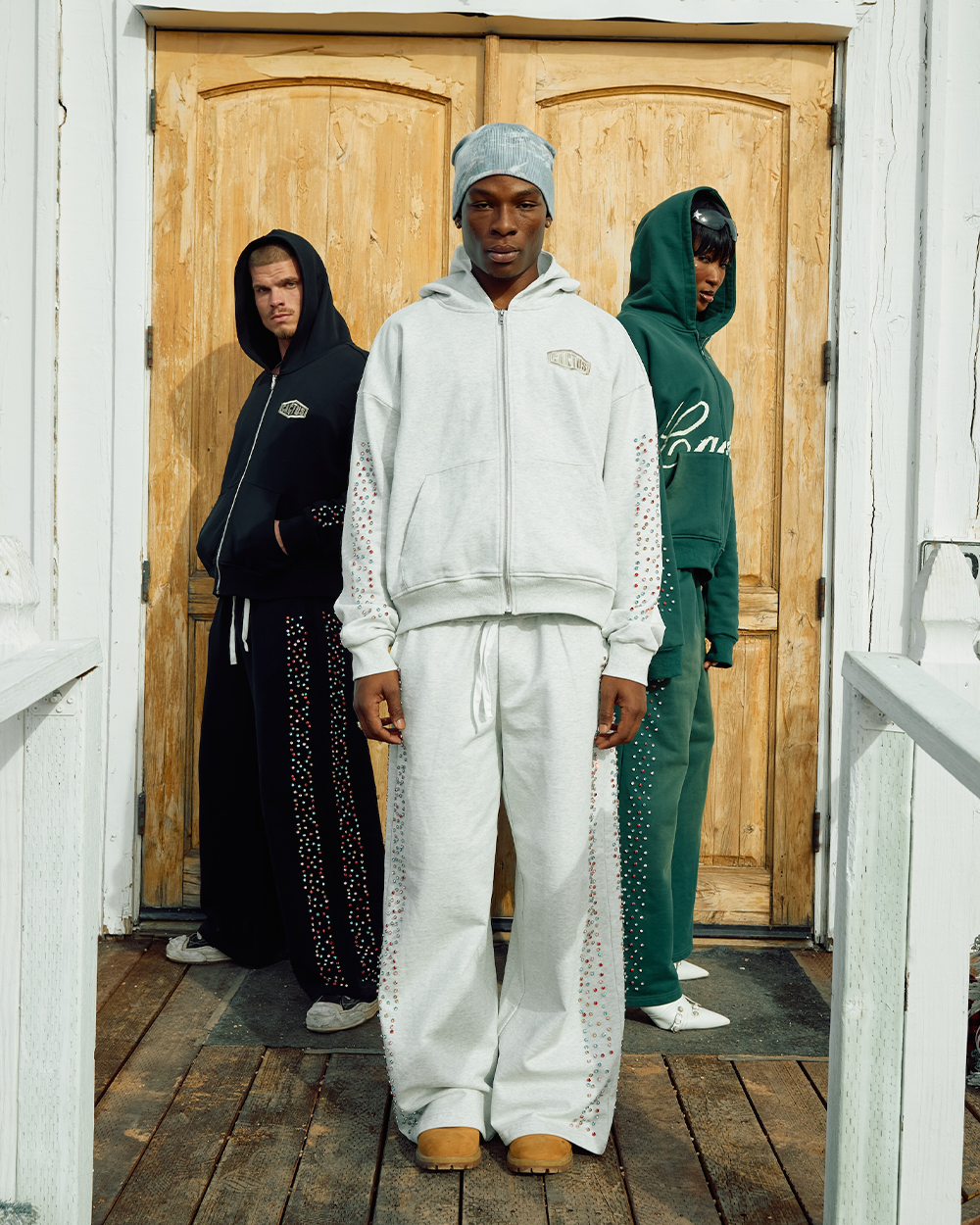 Crystal Cactus Sweats - Grey