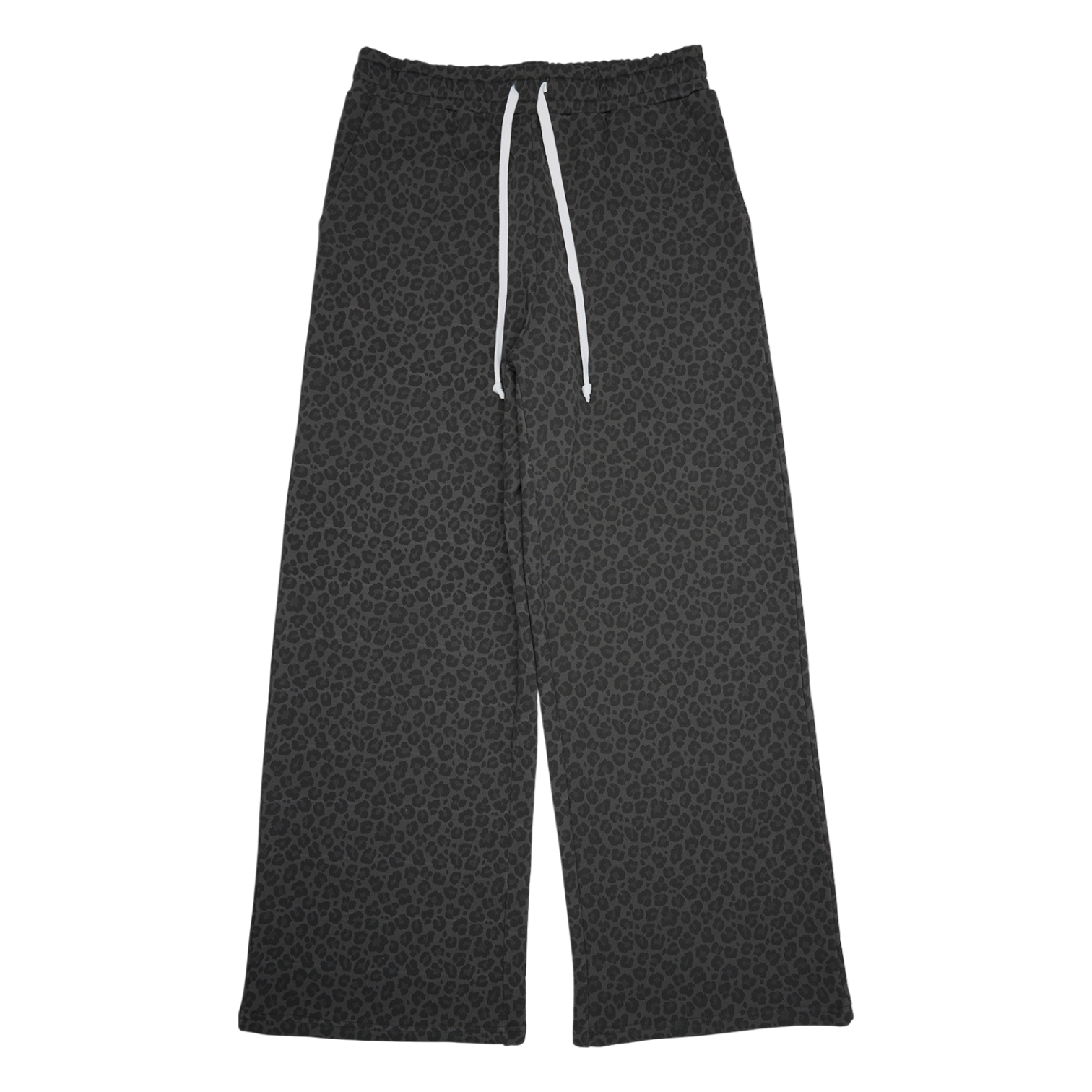 Leopard Art Sweat Pants - Black