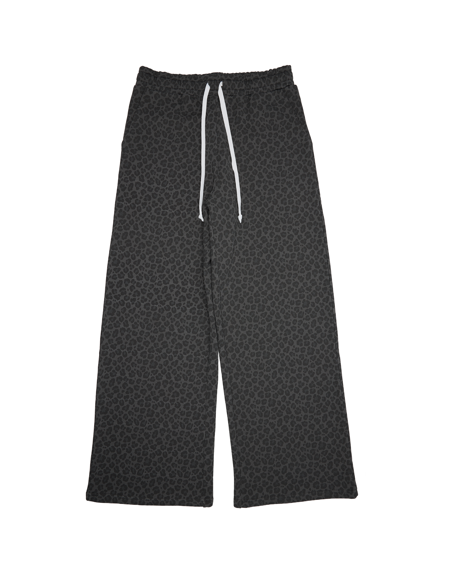 Leopard Art Sweat Pants - Black