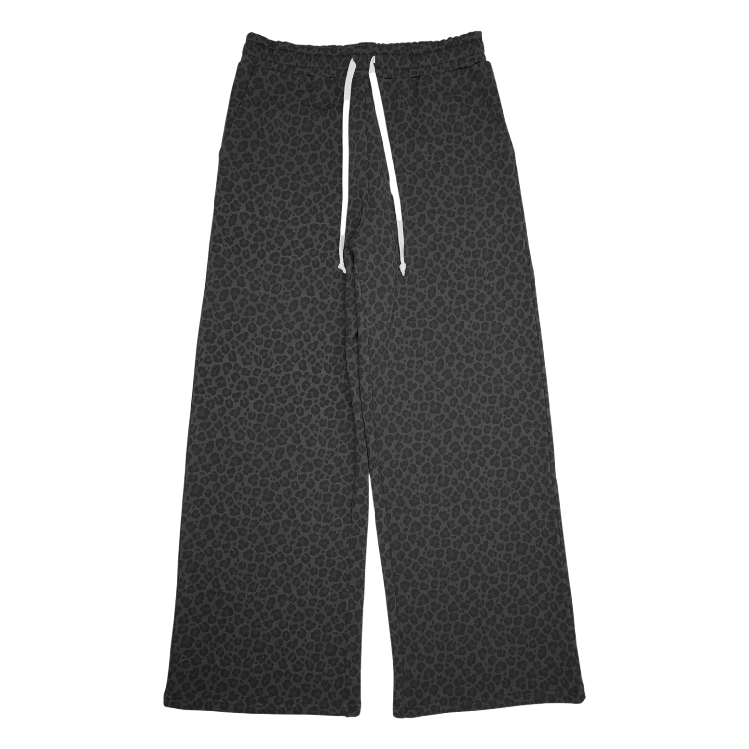 Leopard Art Sweat Pants - Black